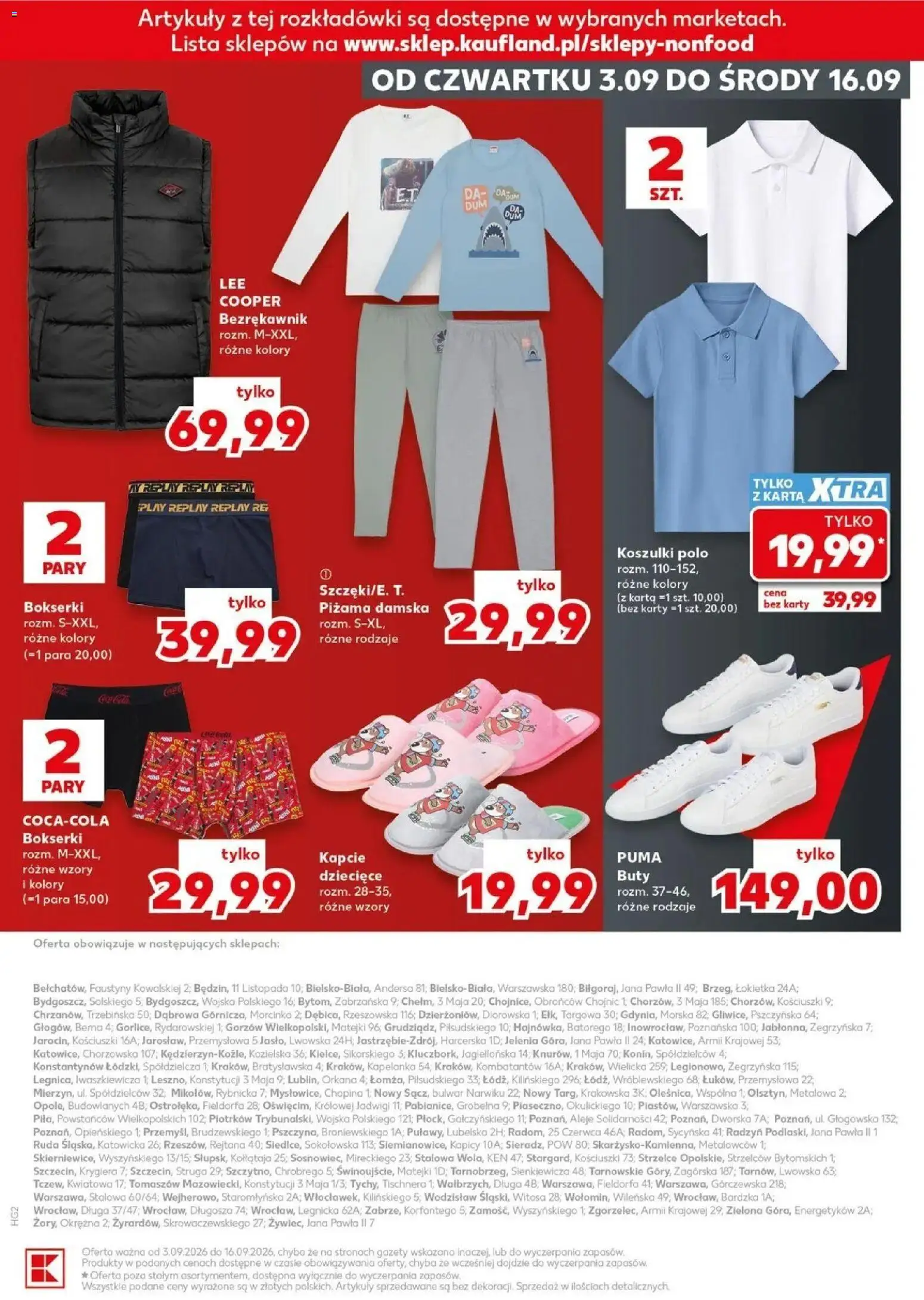 Kaufland gazetka - Złap Okazje od 03.09.2026 - od jutra PDF | Strona: 17 | Produkty: Karta, Piżama, Bokserki, Kapcie