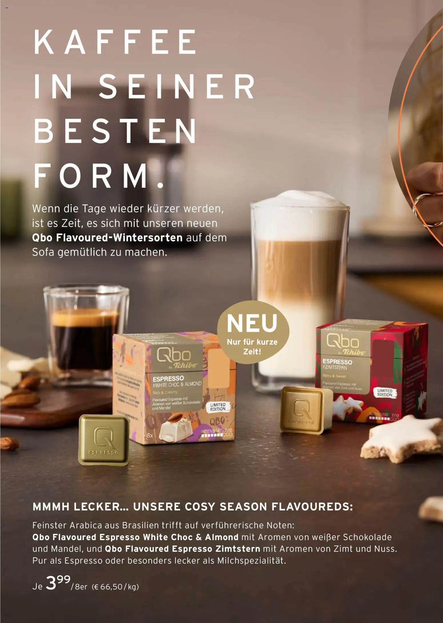 Prospekt Tchibo Kuschelige Wintermagie – gültig ab 21.10.2026 | Seite: 34 | Produkte: Sofa, Kaffee, Schokolade