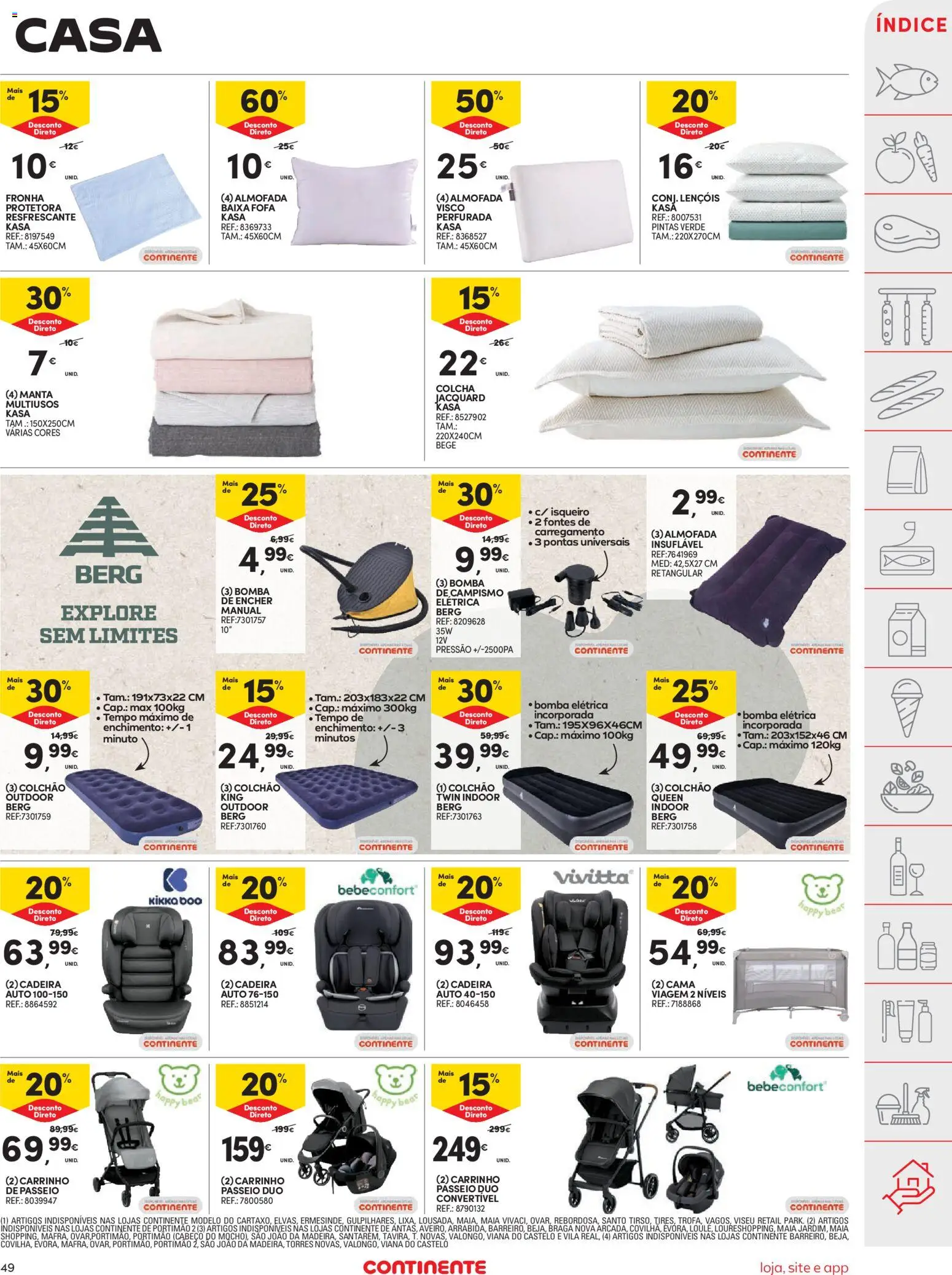 Continente folheto │ válido de 23/06/2026 | Página: 51 | Produtos: Fronha, Cama, Cadeira, Colcha