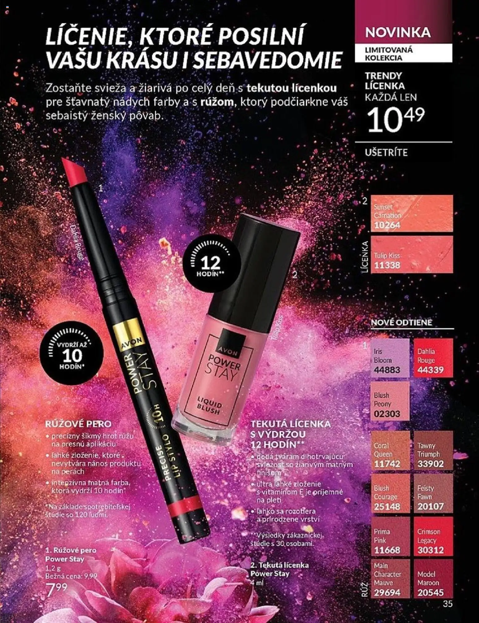 Nové Avon akcie – leták je platný od 01.05.2026 | Strana: 35 | Produkty: Pero, Lícenka