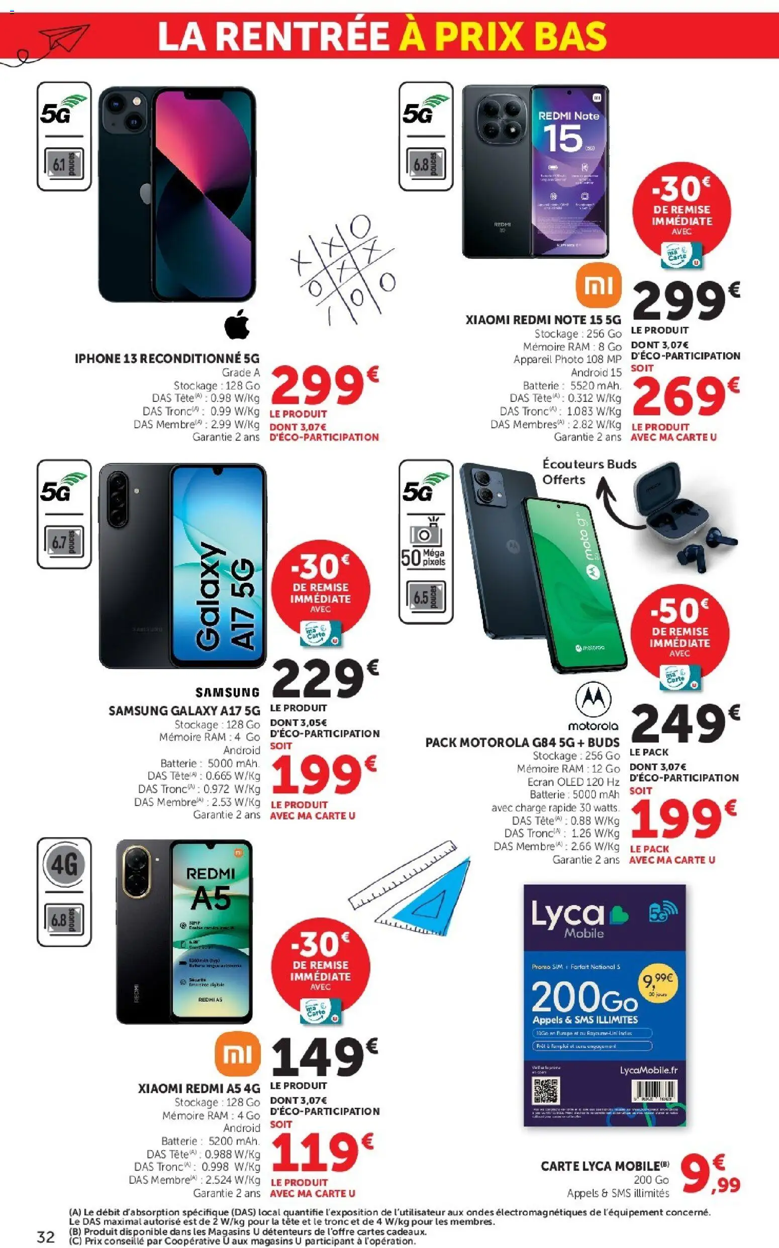 {H1} | Page: 32 | Produits: Écouteurs, Appareil photo, Batterie, Mémoire RAM