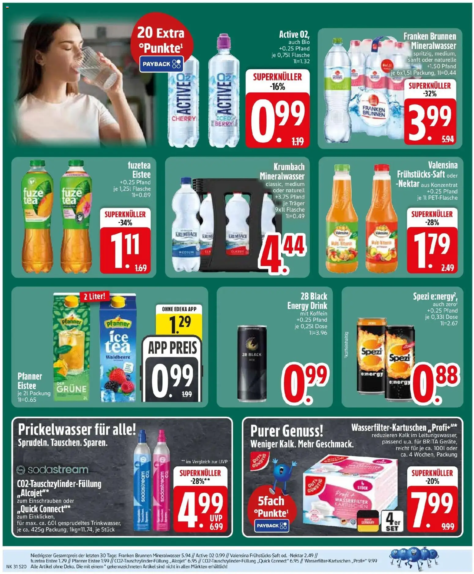Edeka prospekt Pöttmes – gültig ab 27.07.2026 | Seite: 22 | Produkte: Energy, Mineralwasser, Valensina, Sodastream