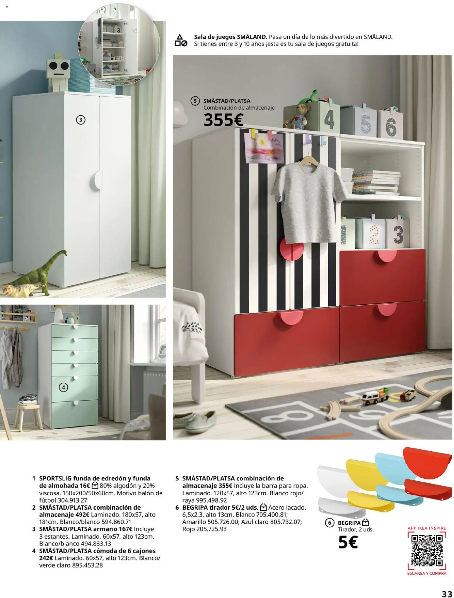 Catálogo IKEA  y los niños  │ válido desde el 06.03.2026 | Página: 33 | Productos: Edredón, Funda, Almohada, Armario