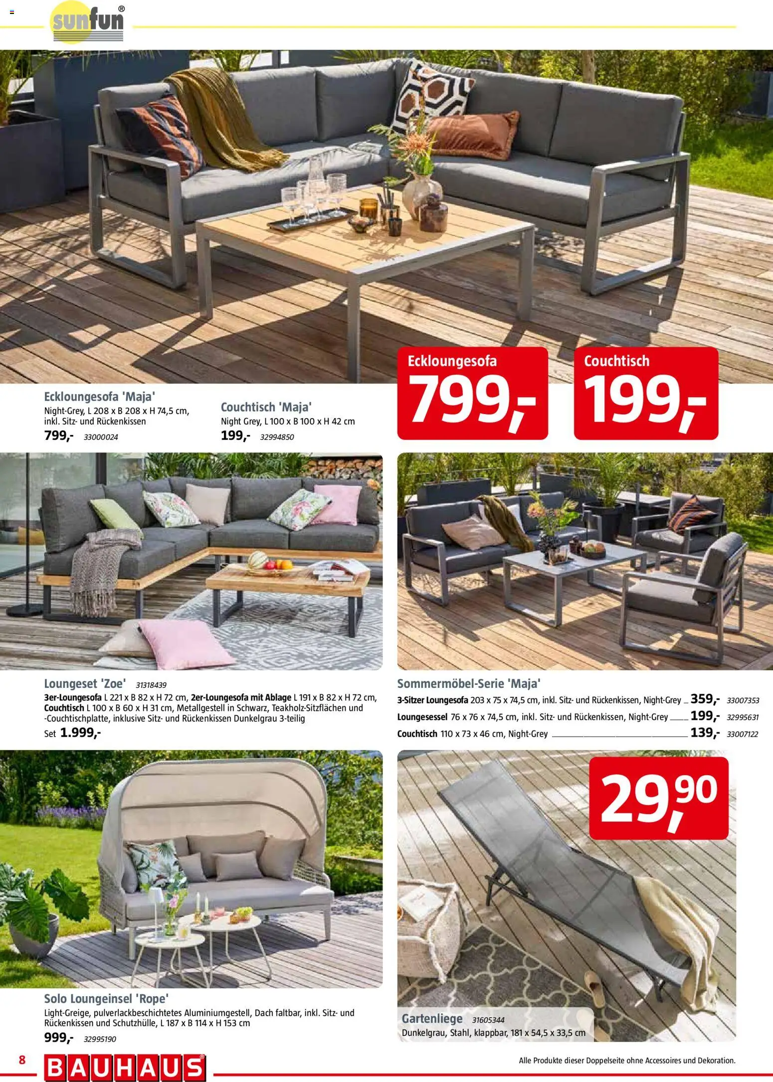 Bauhaus Prospekt 	 – gültig ab 02.05.2026 | Seite: 8 | Produkte: Couchtisch