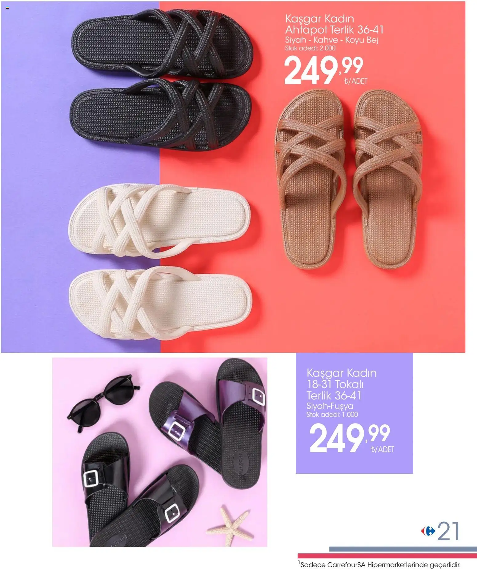CarrefourSA - Katalog Bu yaz doğruca - 01 Temmuz 2026 tarihinden itibaren geçerlidir | Sayfa: 21 | Ürünler: Kahve, Terlik, Ahtapot