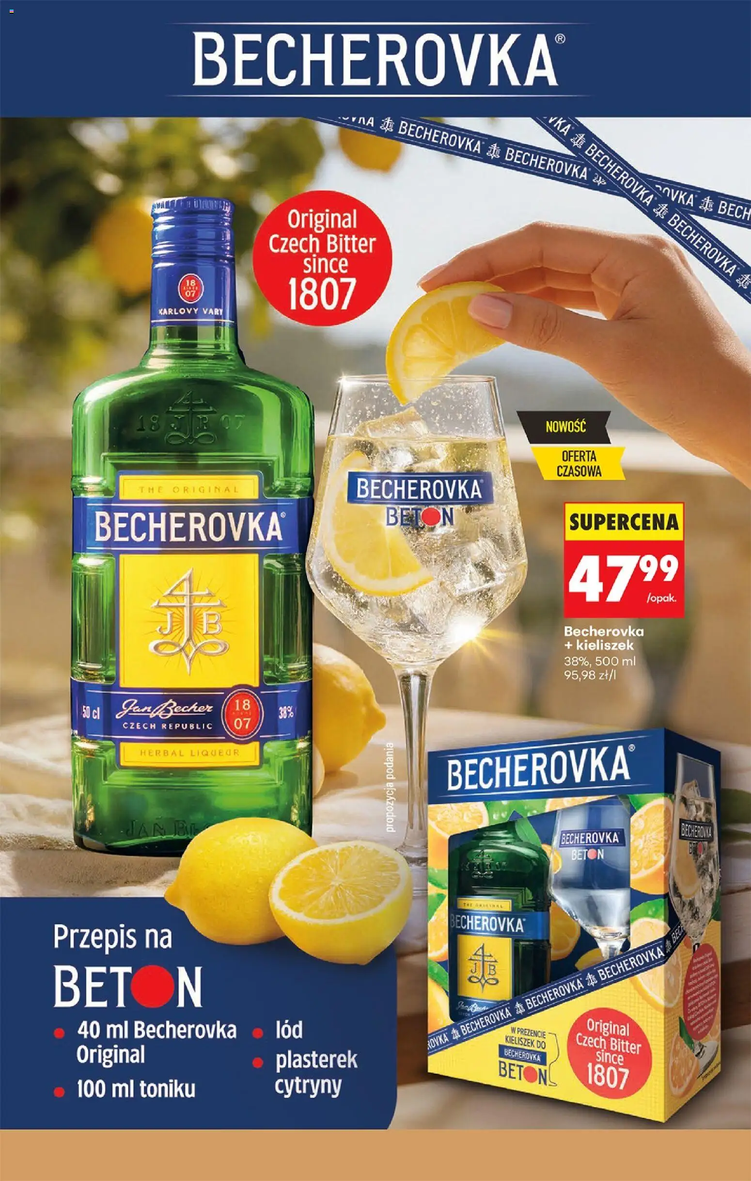 Biedronka Polsko leták - Czas na toast od 24.08.2026 | Strana: 38 | Produkty: Becherovka, Jar