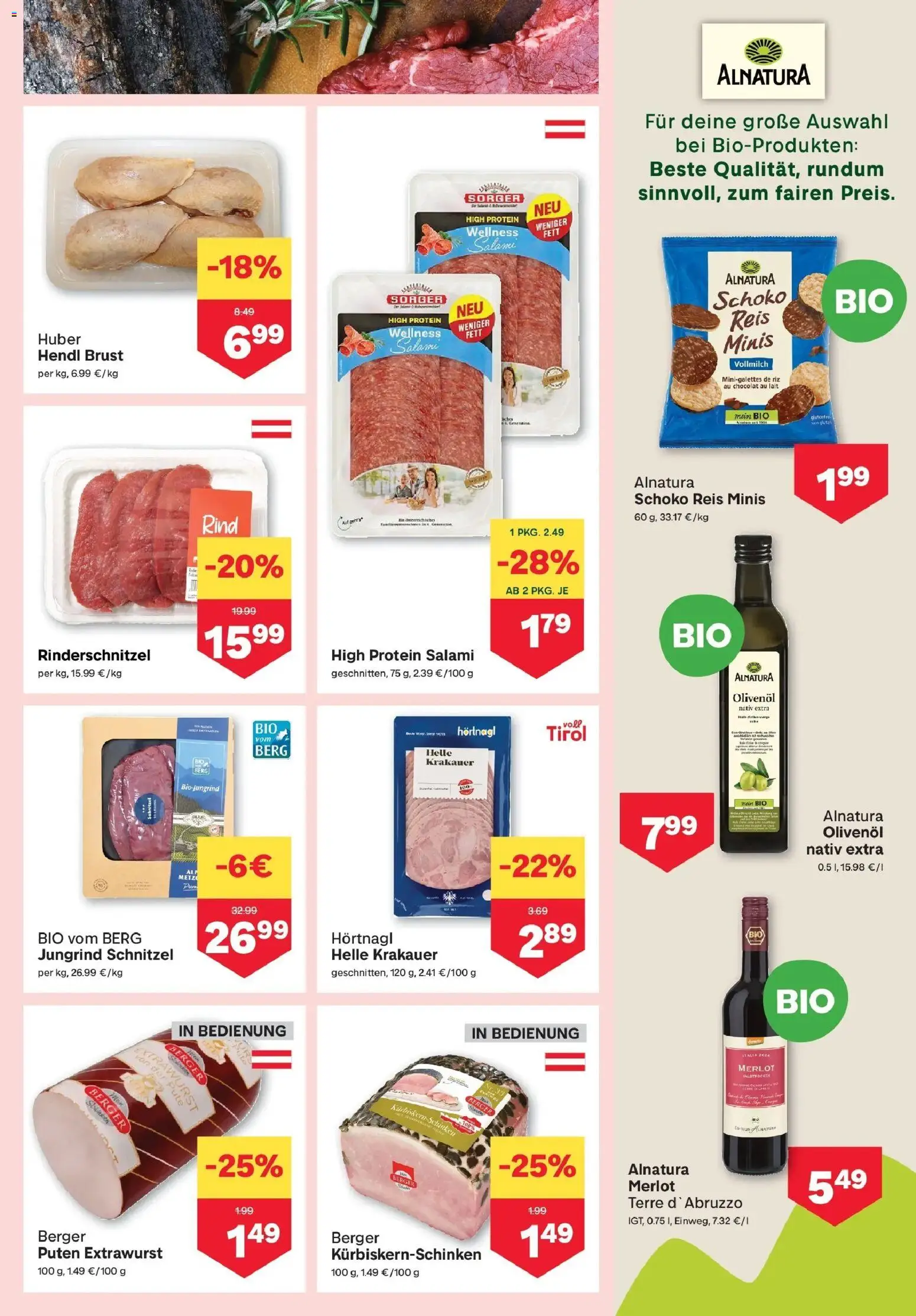 MPREIS Velden von 22.10.2026 - Aktuelle Angebote | Seite: 3 | Produkte: Vollmilch, Salami, Schinken, Reis