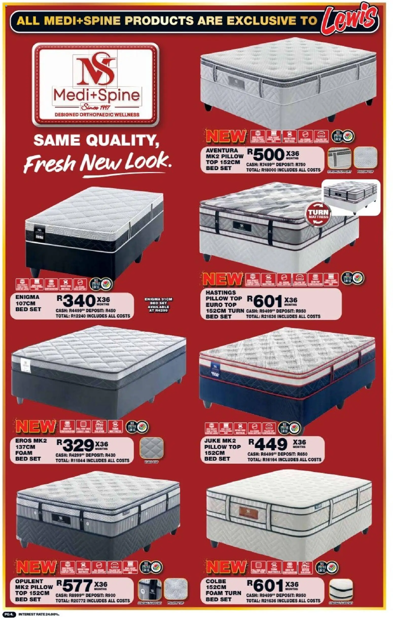 New Lewis Stores catalogue – valid from 10/08/2026 | Page: 4 | Products: Bed, Mattress, Pillow, Foam