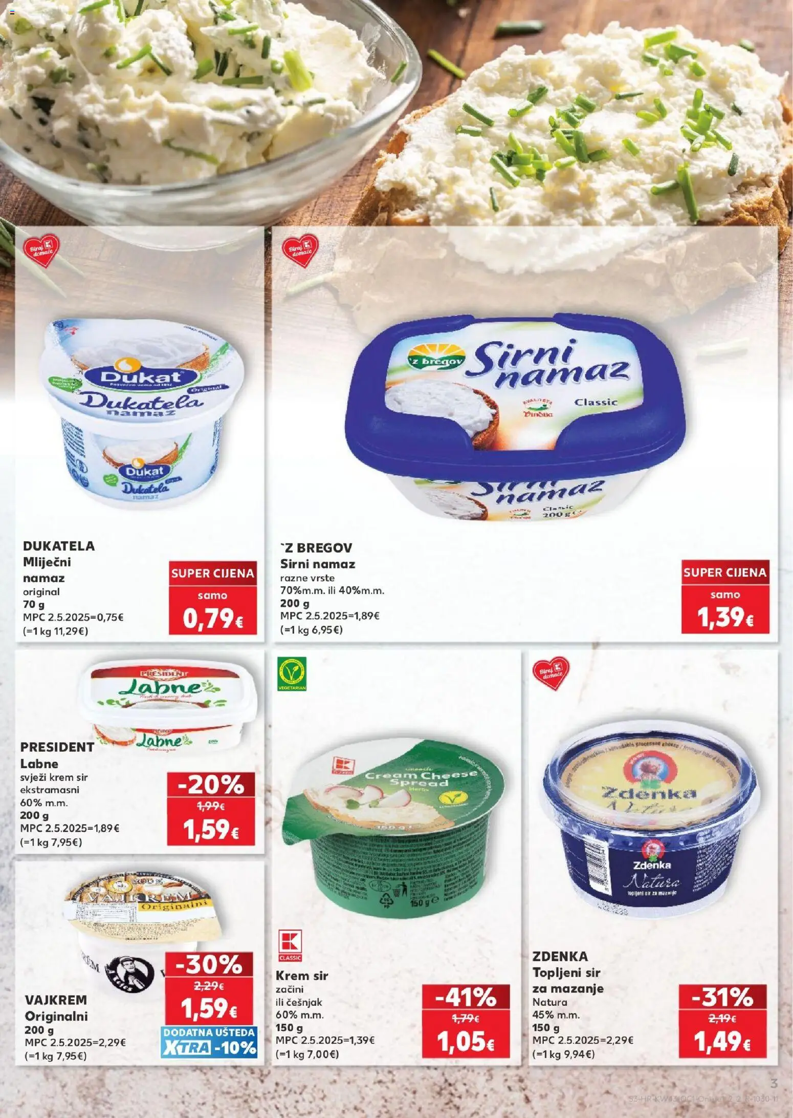Kaufland katalog | vrijedi od 21.10.2026 | Stranica: 3 | Proizvodi: Krem sir, Topljeni sir, Začini, Češnjak