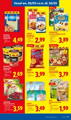 MILBONA High protein kwark XXL, perzik-, aardbei- of vanillesmaak, 500 g - Voorbeeld van een folder van Lidl, geldig van 18.05.2026 | Pagina: 17