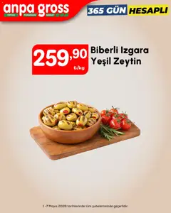 01.05.2026 tarihinden itibaren geçerli olan Anpa Gross kataloğu önizlemesi | Sayfa: 6 | Ürünler: Zeytin, Izgara