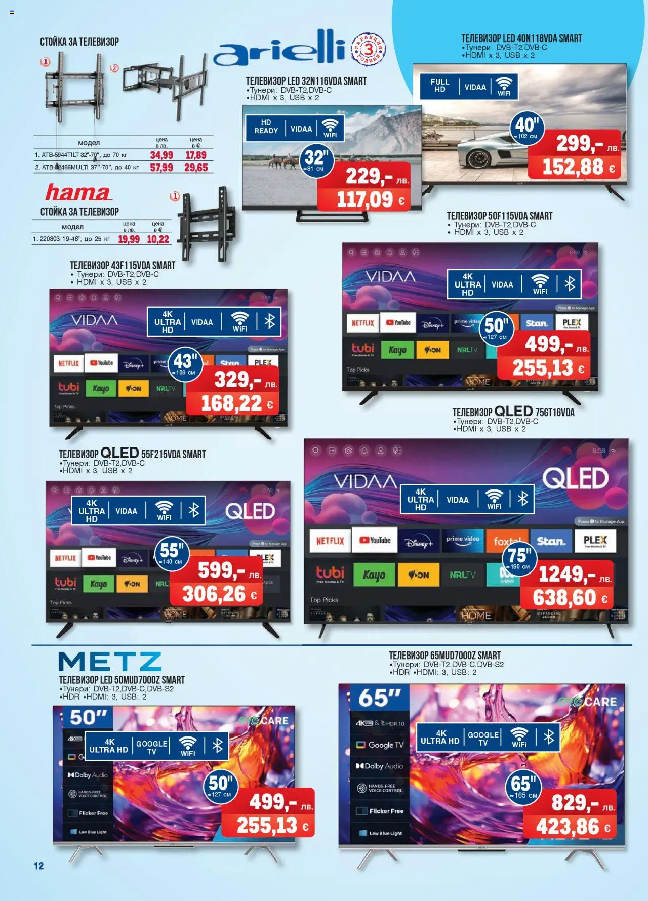 {H1} | Страница: 12 | Продукти: Телевизор, USB