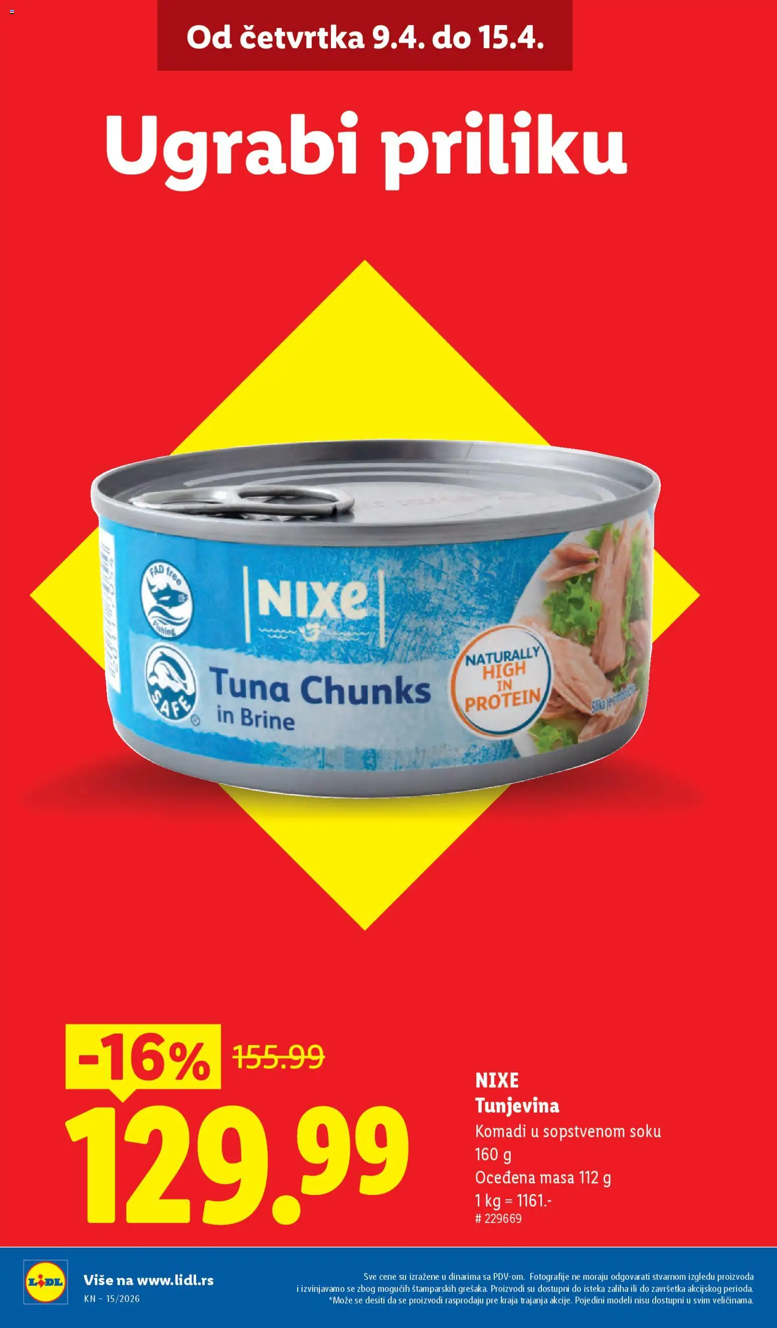 Lidl katalog - važi od 09.04.2026 | Strana: 6 | Proizvode: Tuna, Protein