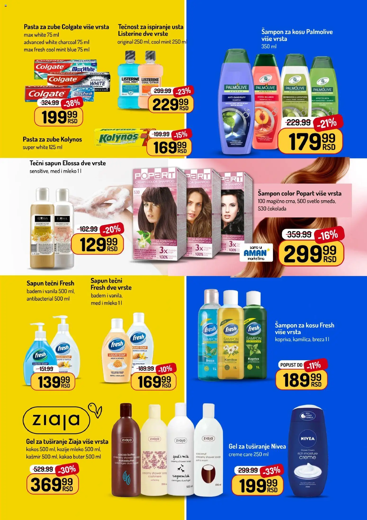 Aman katalog - važi od 08.06.2026 | Strana: 33 | Proizvode: Colgate, Palmolive, Mleko, Pasta za zube