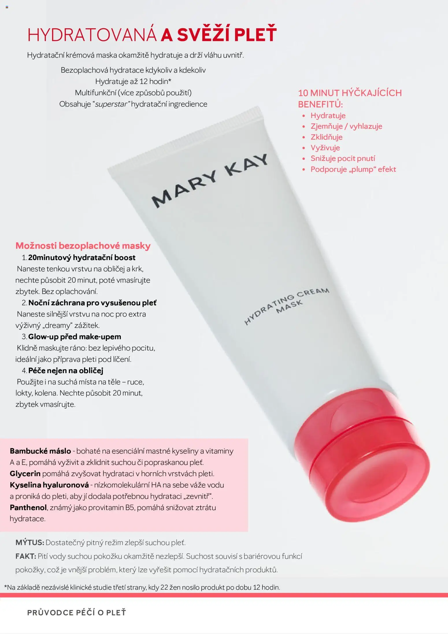 Mary Kay katalog - Průvodce péčí o pleť od 03.08.2026 | Strana: 64 | Produkty: Bambucké máslo, Máslo, Glycerin, Maska