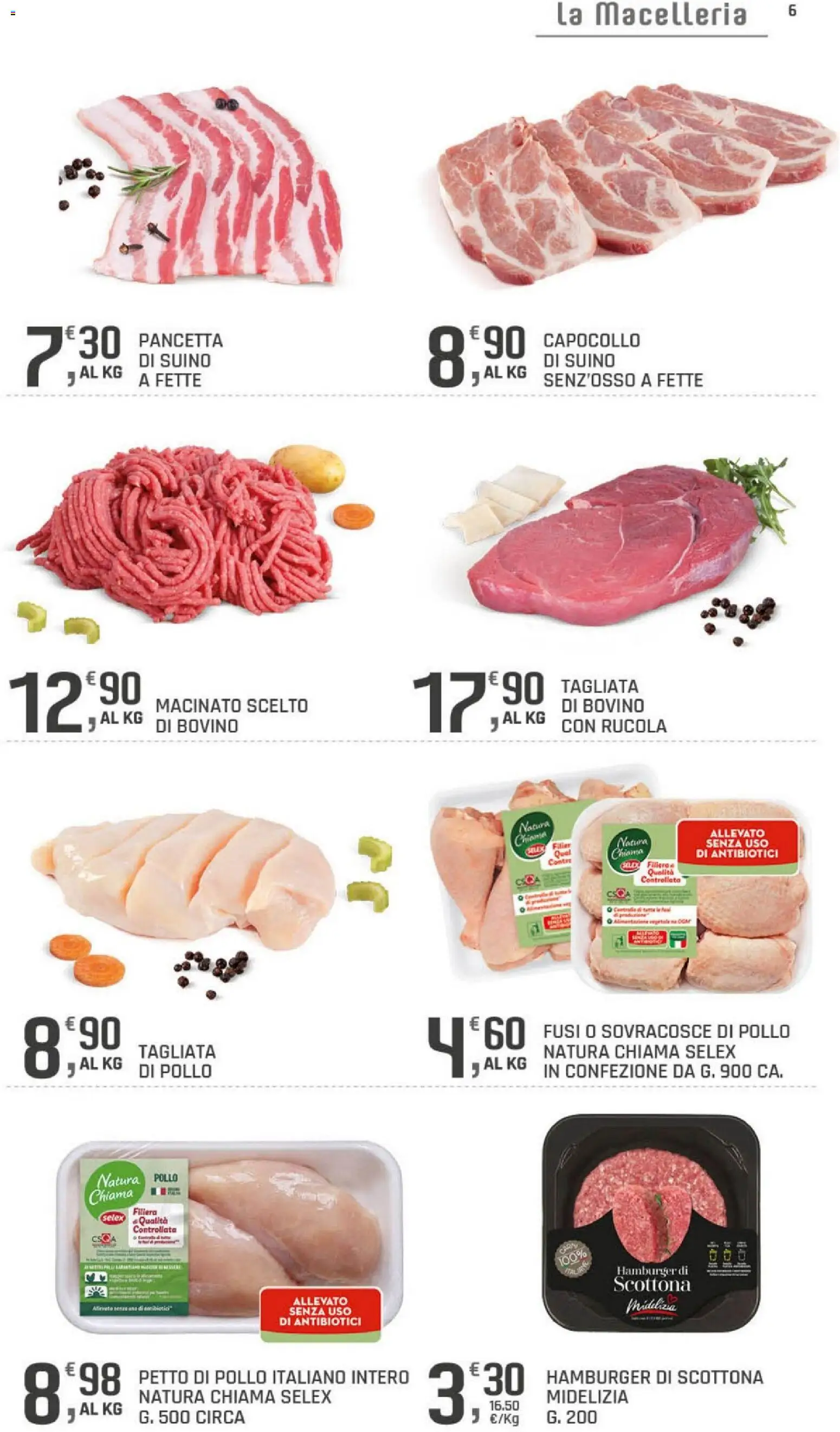 Volantino DOK del 24/09/2026 | Pagina: 6 | Prodotti: Pollo, Suino, Hamburger, Macinato