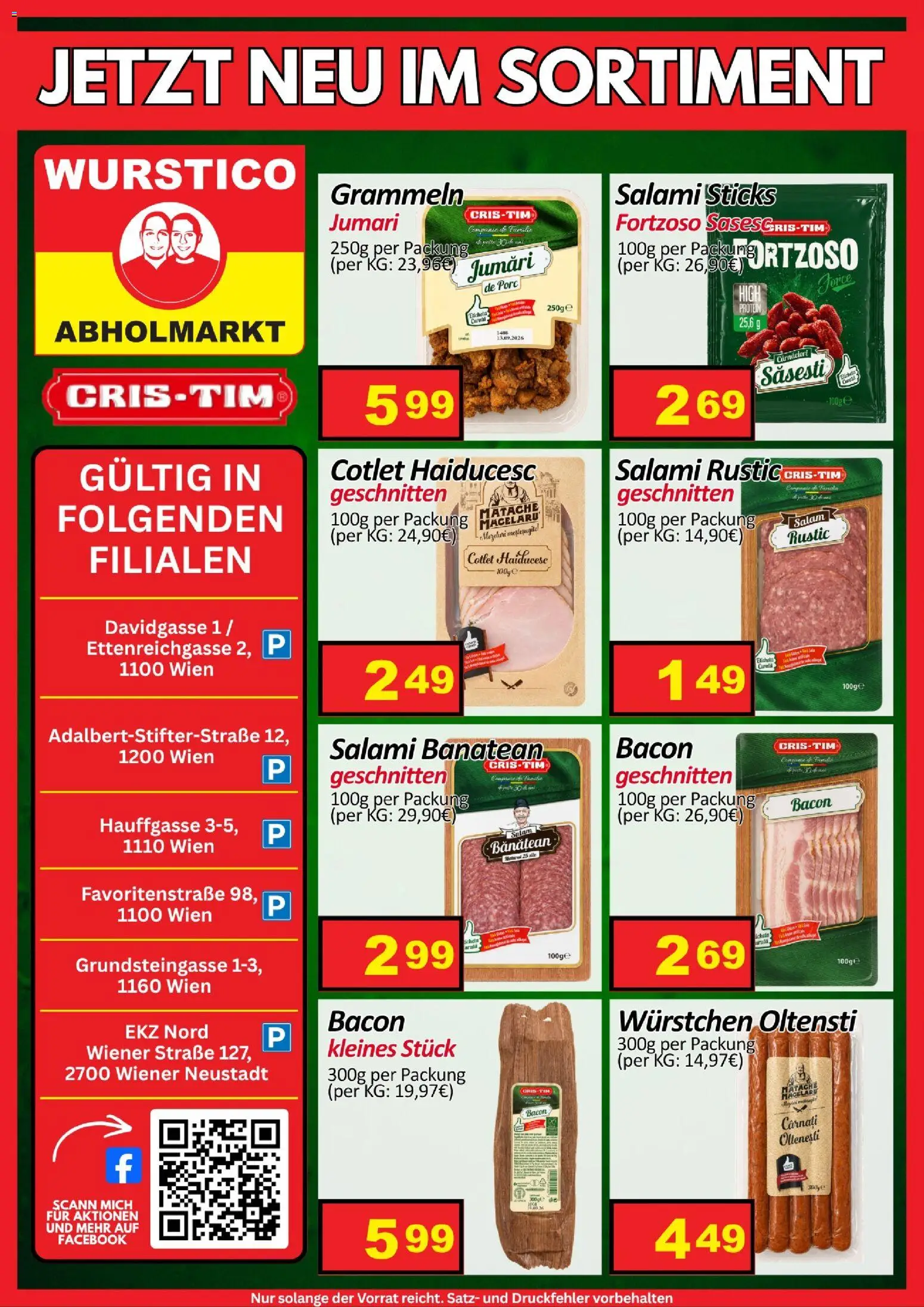 Wurstico Abholmarkt Flugblatt gültig ab 10.09.2026 | Seite: 8 | Produkte: Salami