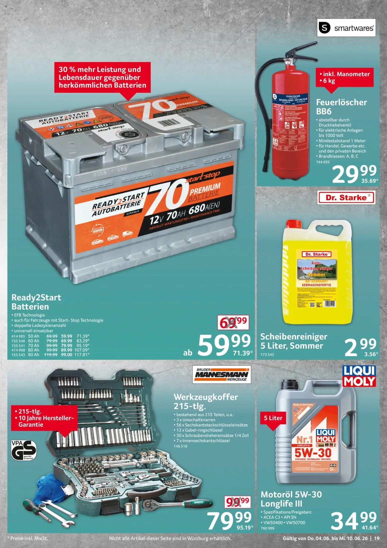 Selgros Non Food – gültig ab 04.06.2026 | Seite: 19 | Produkte: Manometer, Batterien, Batterie