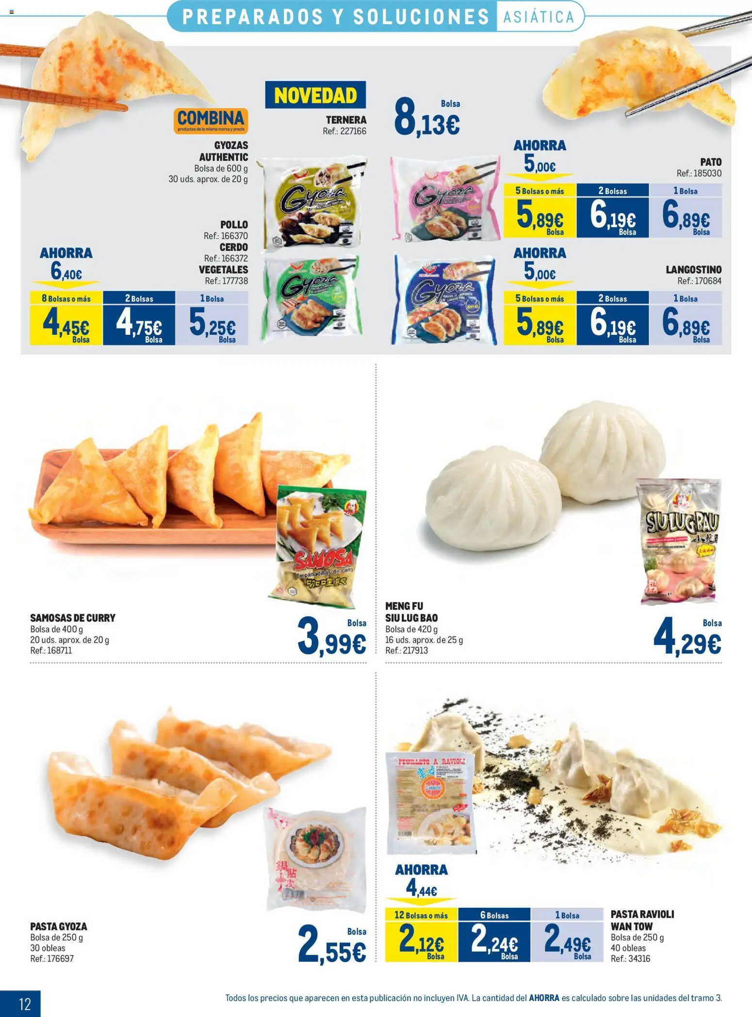 Makro Congelados Centro │ válido desde el 03/08/2026 | Página: 12 | Productos: Cerdo, Pasta, Bolsa, Langostino