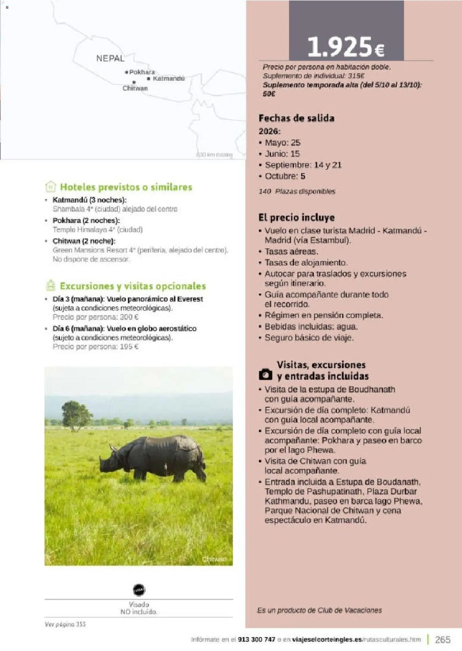 Viajes El Corte Inglés Rutas Culturales de la Comunidad de Madrid │ válido desde el 01.04.2026 | Página: 265