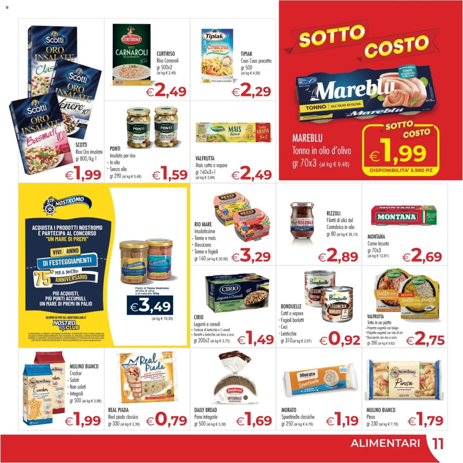 Volantino MerSi Supermercati del 17.06.2026 | Pagina: 11 | Prodotti: Pane, Riso, Cereali, Lenticchie