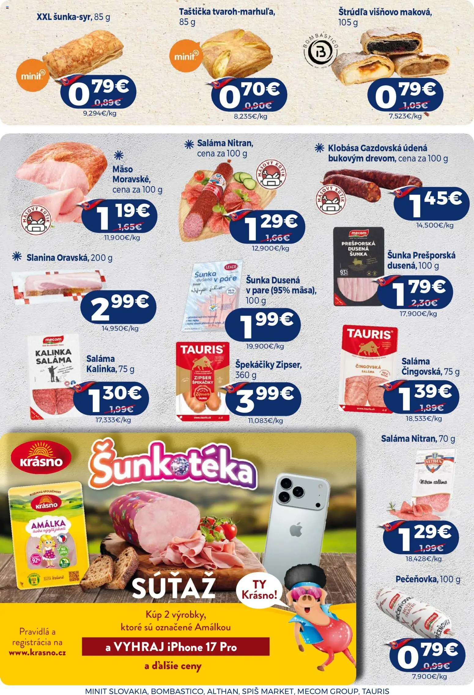 Nové Milk Agro akcie – leták je platný od 16.09.2026 | Strana: 9 | Produkty: Saláma, Šunka, Slanina, Špekáčiky