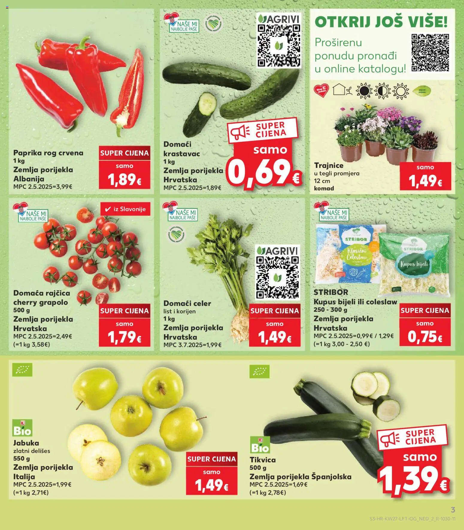 Kaufland katalog | vrijedi od 01.07.2026 | Stranica: 3 | Proizvodi: Celer, Paprika, Kupus, Jabuka