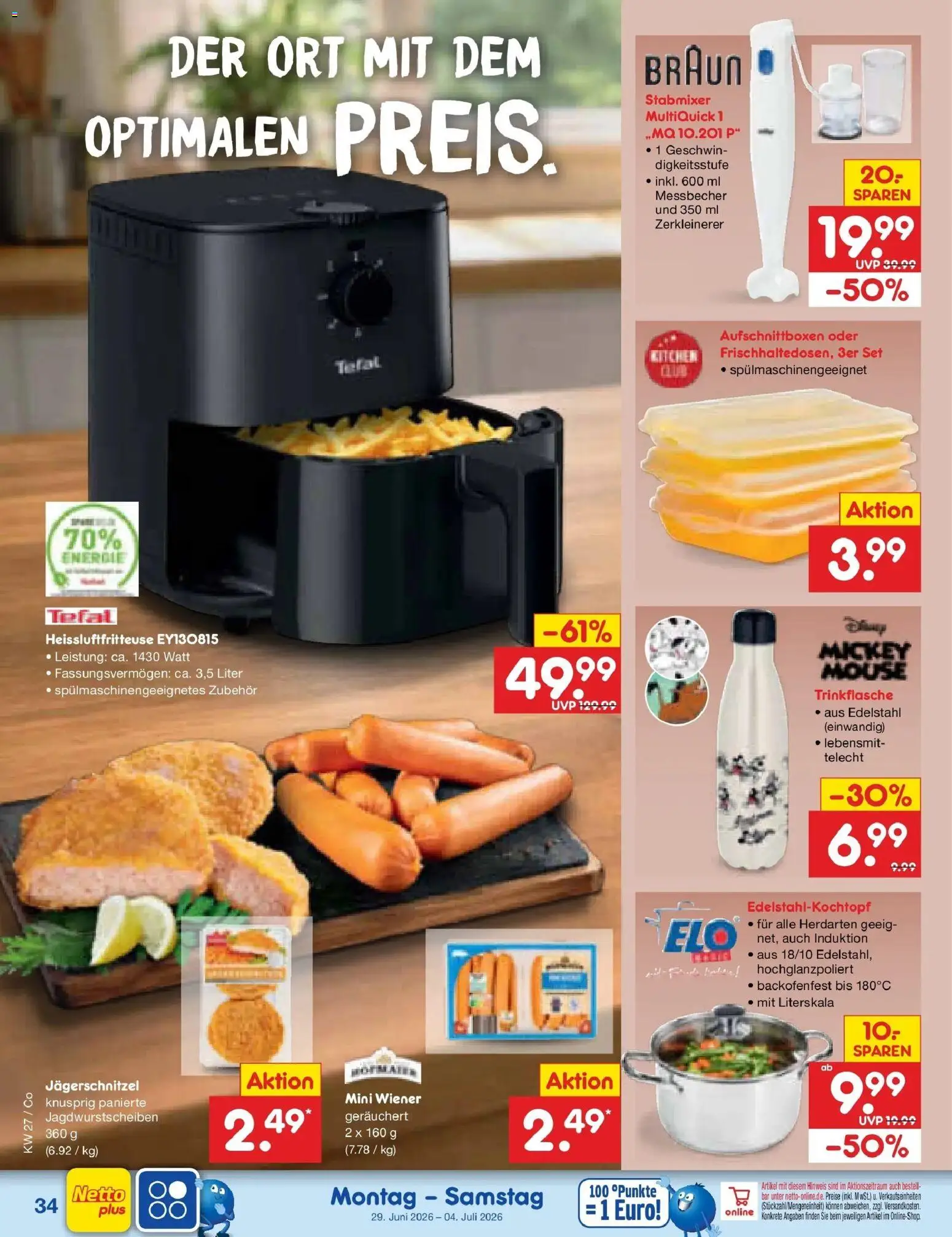 Netto Marken-Discount Prospekt Bitterfeld-Wolfen – gültig ab 29.06.2026 | Seite: 52 | Produkte: Stabmixer, Heißluftfritteuse