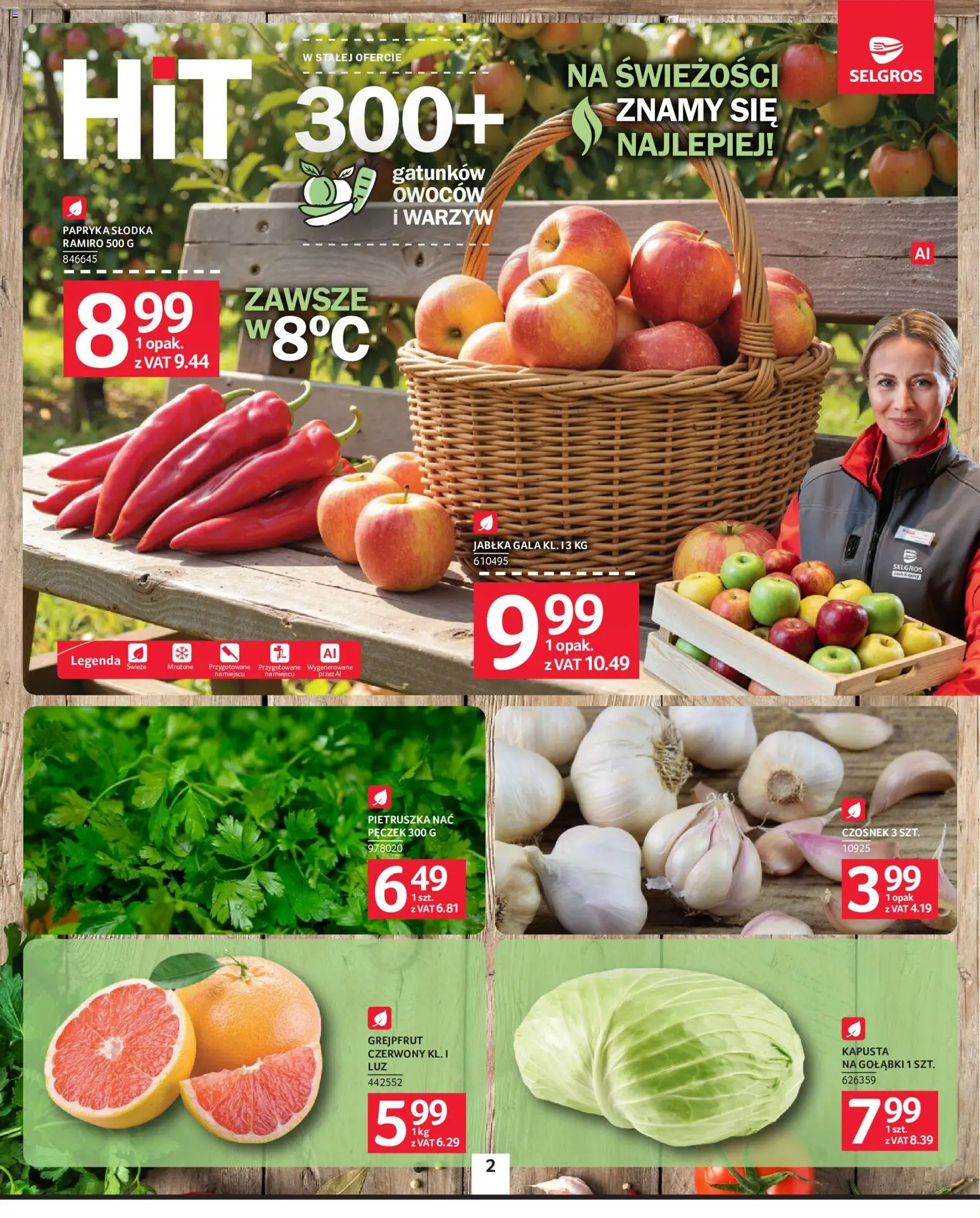Selgros cash&carry gazetka od 24.09.2026 | Strona: 2 | Produkty: Gołąbki, Pietruszka, Papryka, Jabłka