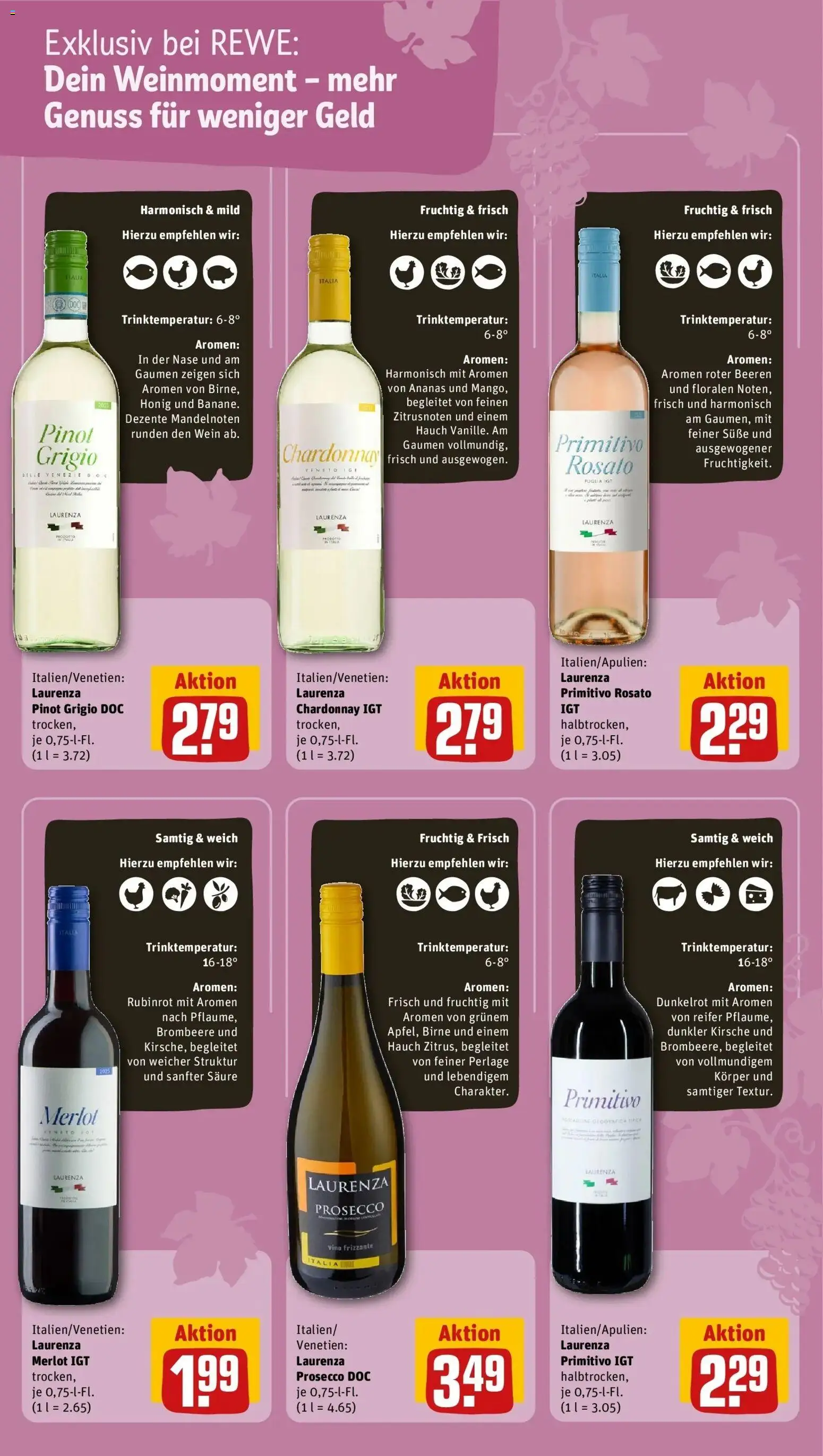 REWE Prospekt ab 17.08.2026 zum Blättern » Angebote | Seite: 15 | Produkte: Ananas, Prosecco, Birne, Wein