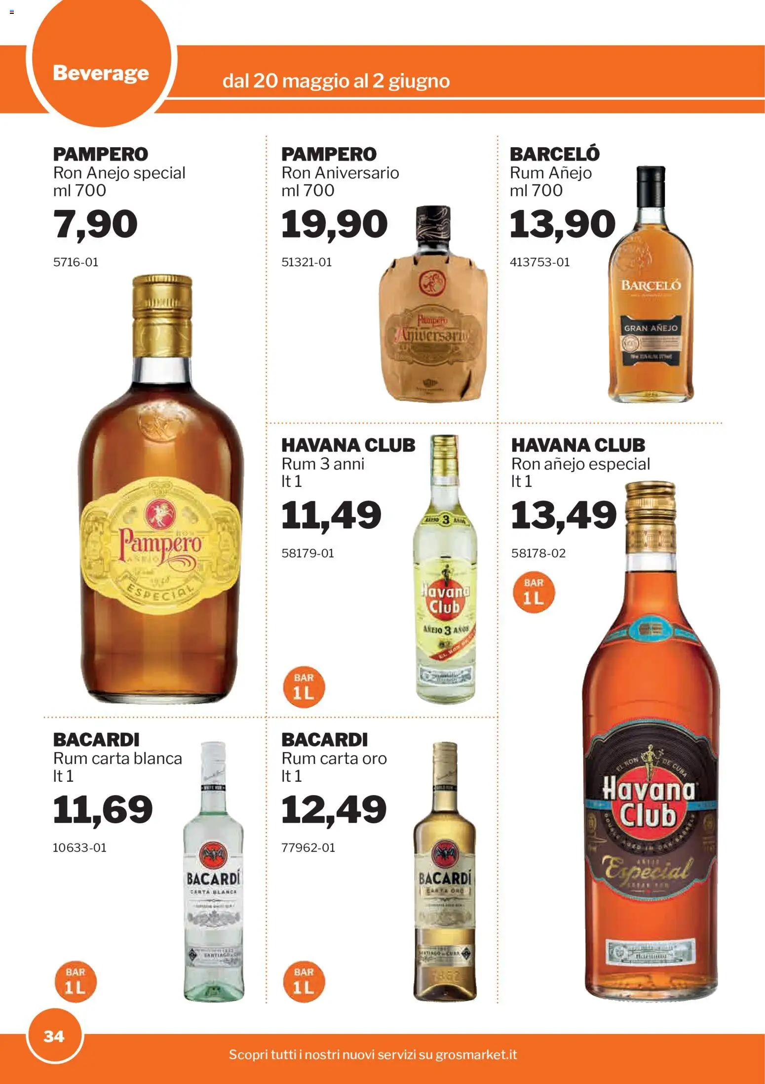 Volantino Sogegross del 20.05.2026 | Pagina: 34 | Prodotti: Rum