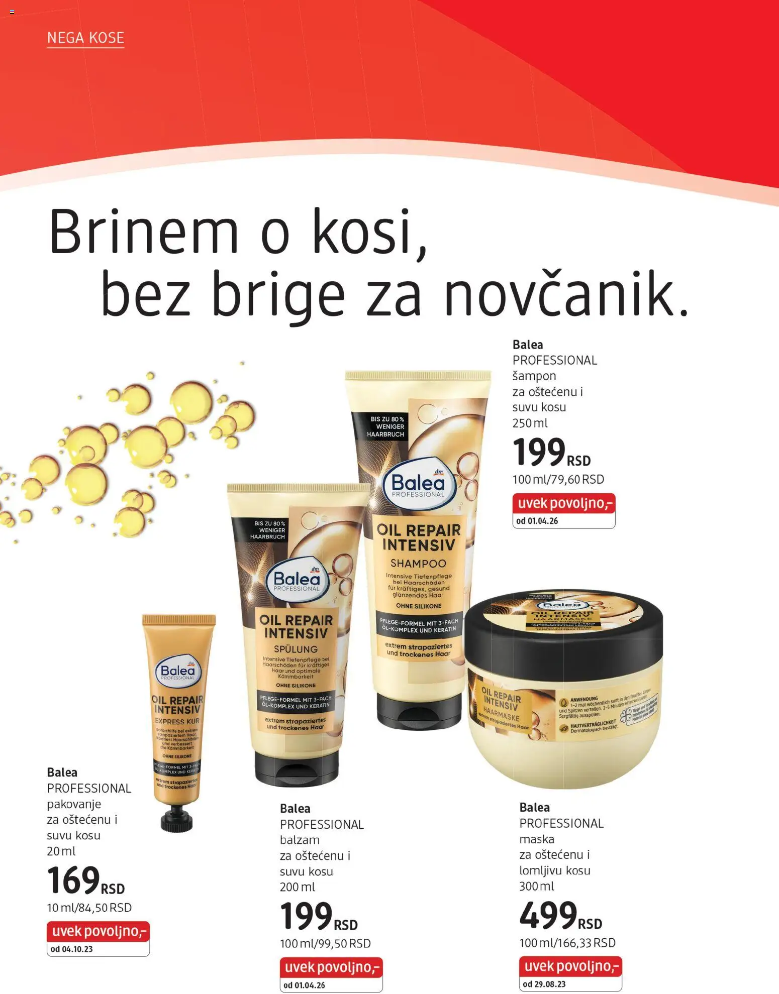 DM Drogerie katalog - važi od 01.09.2026 | Strana: 14 | Proizvode: Šampon, Balzam, Pakovanje, Maska