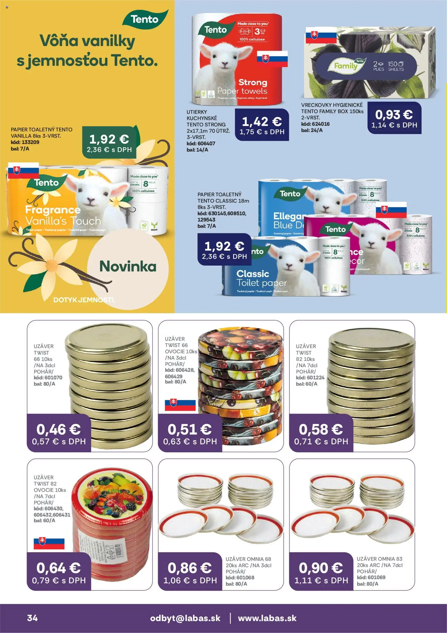 Nové Labaš akcie – leták je platný od 05.06.2026 | Strana: 34 | Produkty: Ovocie