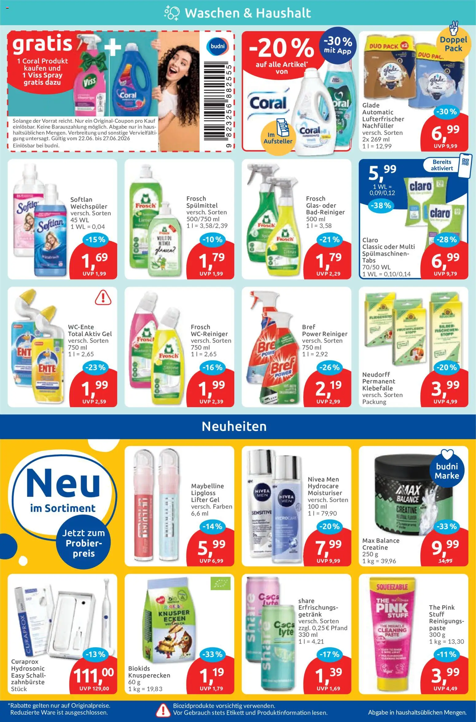 Budni Prospekt | 22.06.2026 | Wie erhält man einen begrenzten Rabatt? | Deutschland