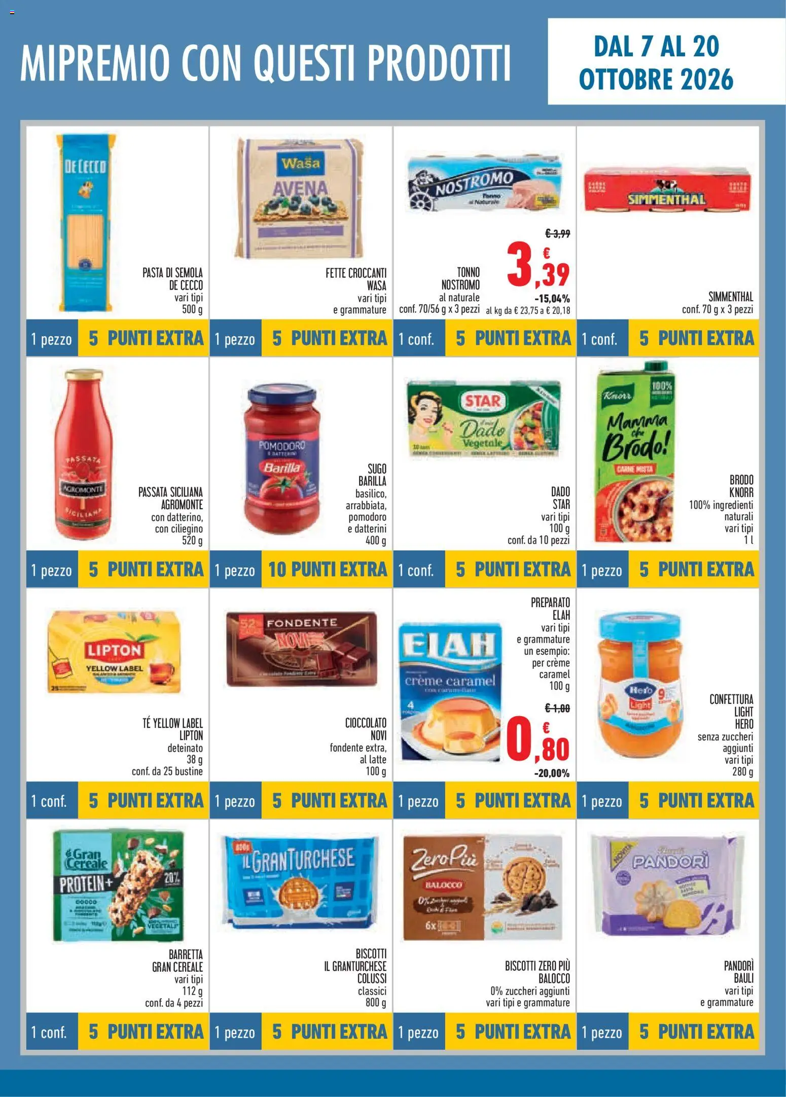 Volantino Conad del 07/10/2026 | Pagina: 5 | Prodotti: De Cecco, Pasta, Barilla, Barretta