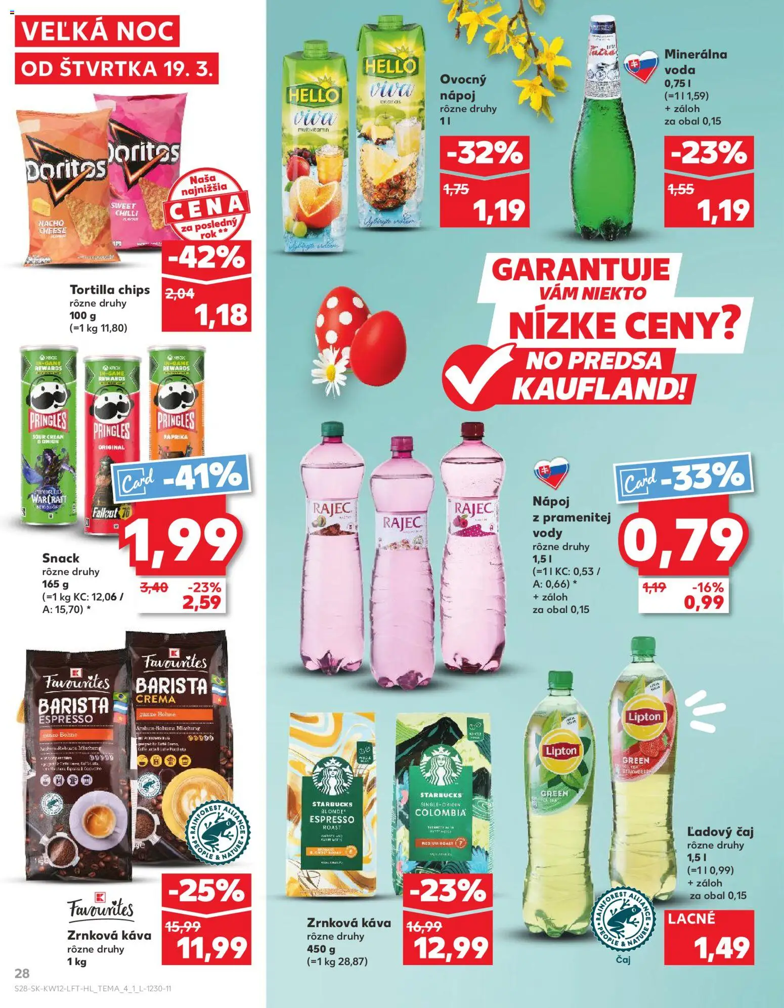 Nové Kaufland akcie – leták je platný od 19.03.2026 | Strana: 28 | Produkty: Paprika, Barista, Chilli, Minerálna voda