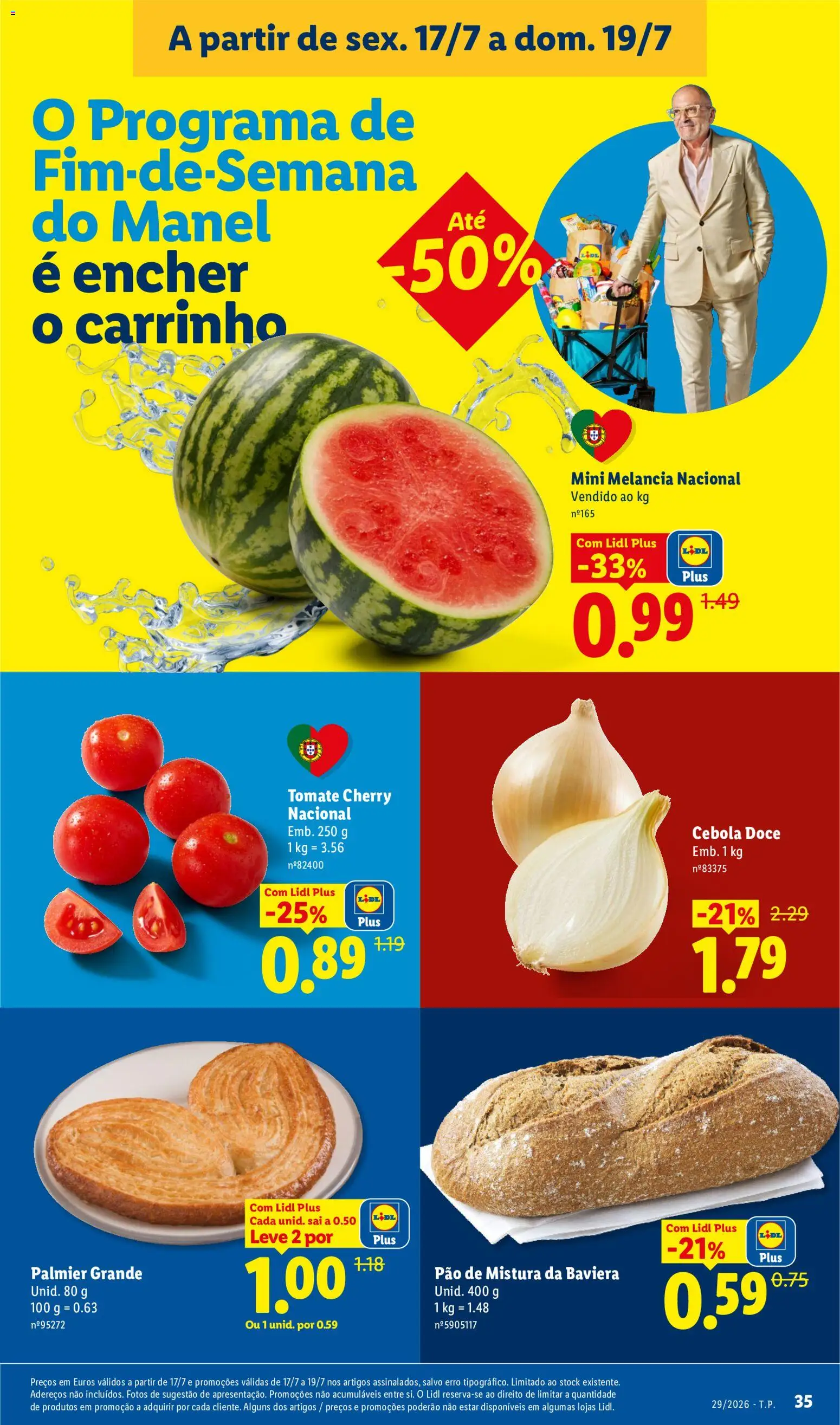 Lidl folheto │ válido de 13/07/2026 | Página: 33 | Produtos: Cebola, Pão, Tomate, Tomate cherry