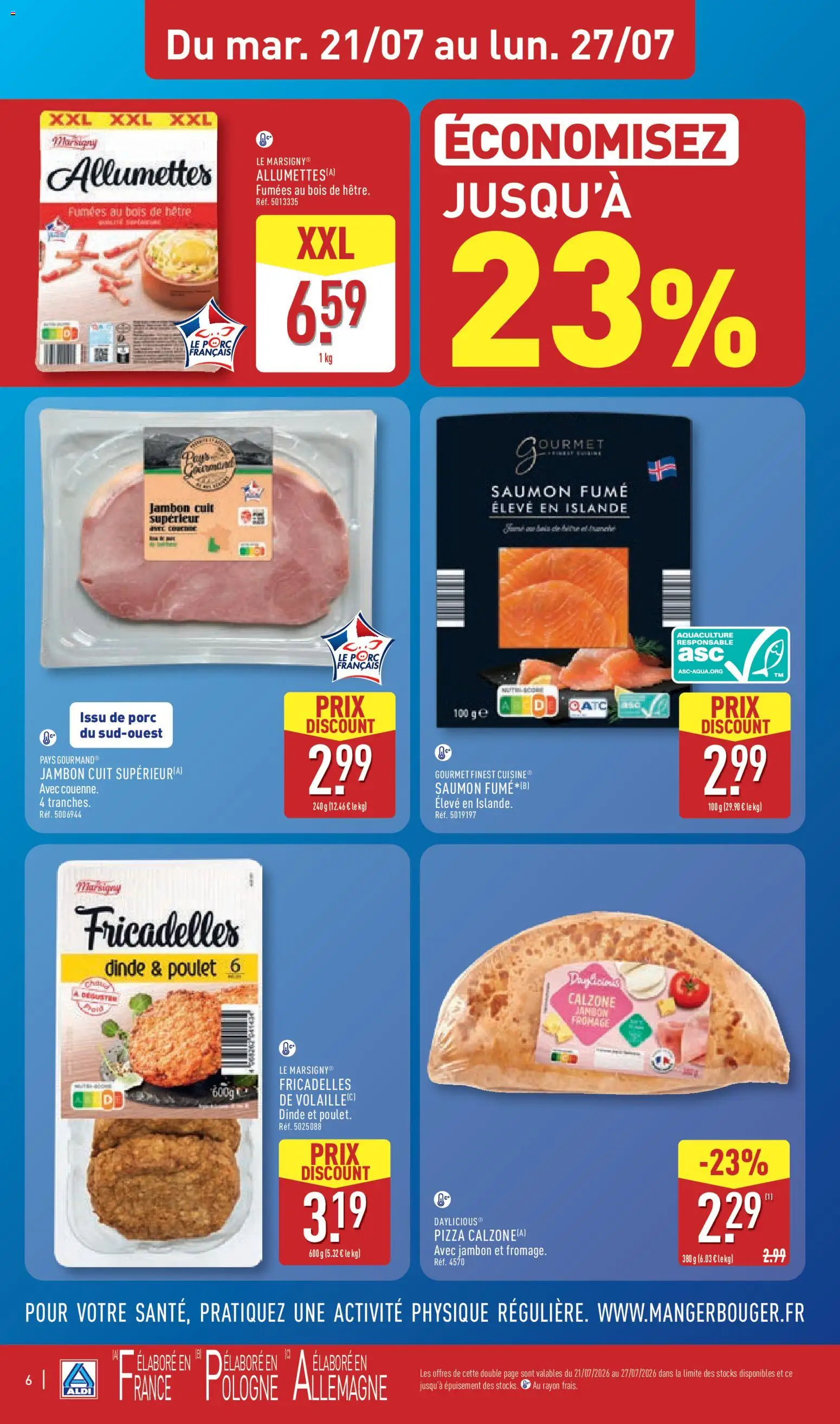 {H1} | Page: 10 | Produits: Volaille, Saumon fumé, Porc, Saumon