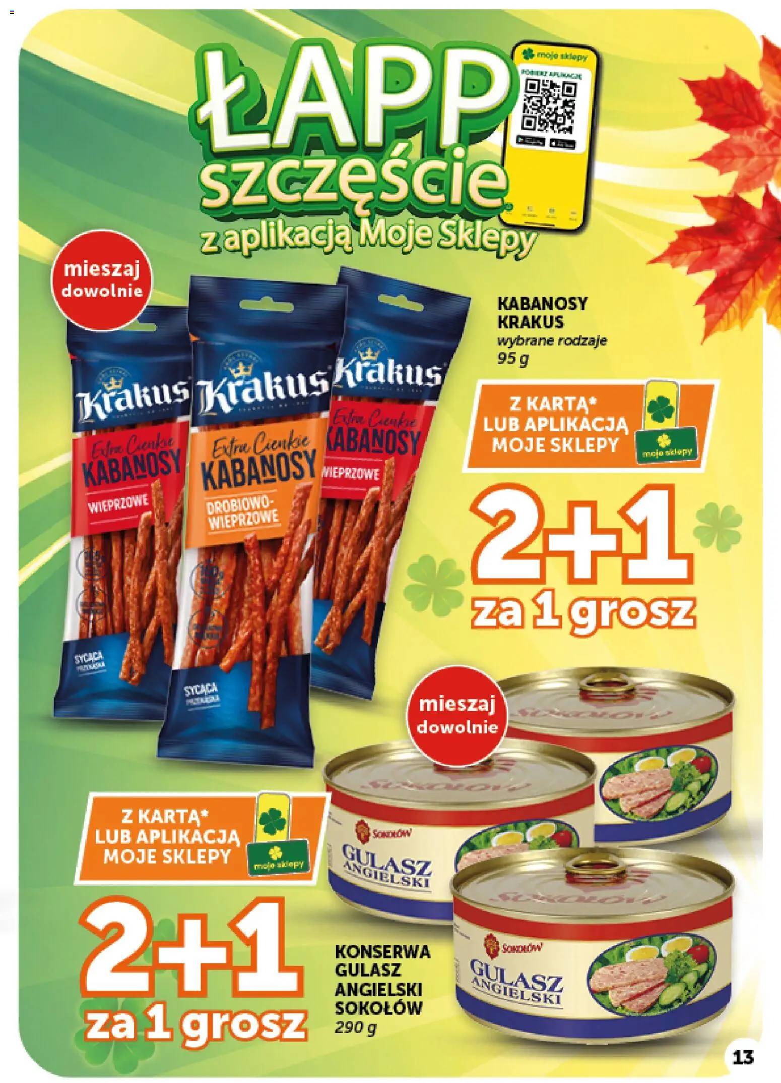 ABC gazetka od 15.10.2026 | Strona: 13 | Produkty: Kabanosy, Kabanosy wieprzowe, Gulasz angielski, Gulasz