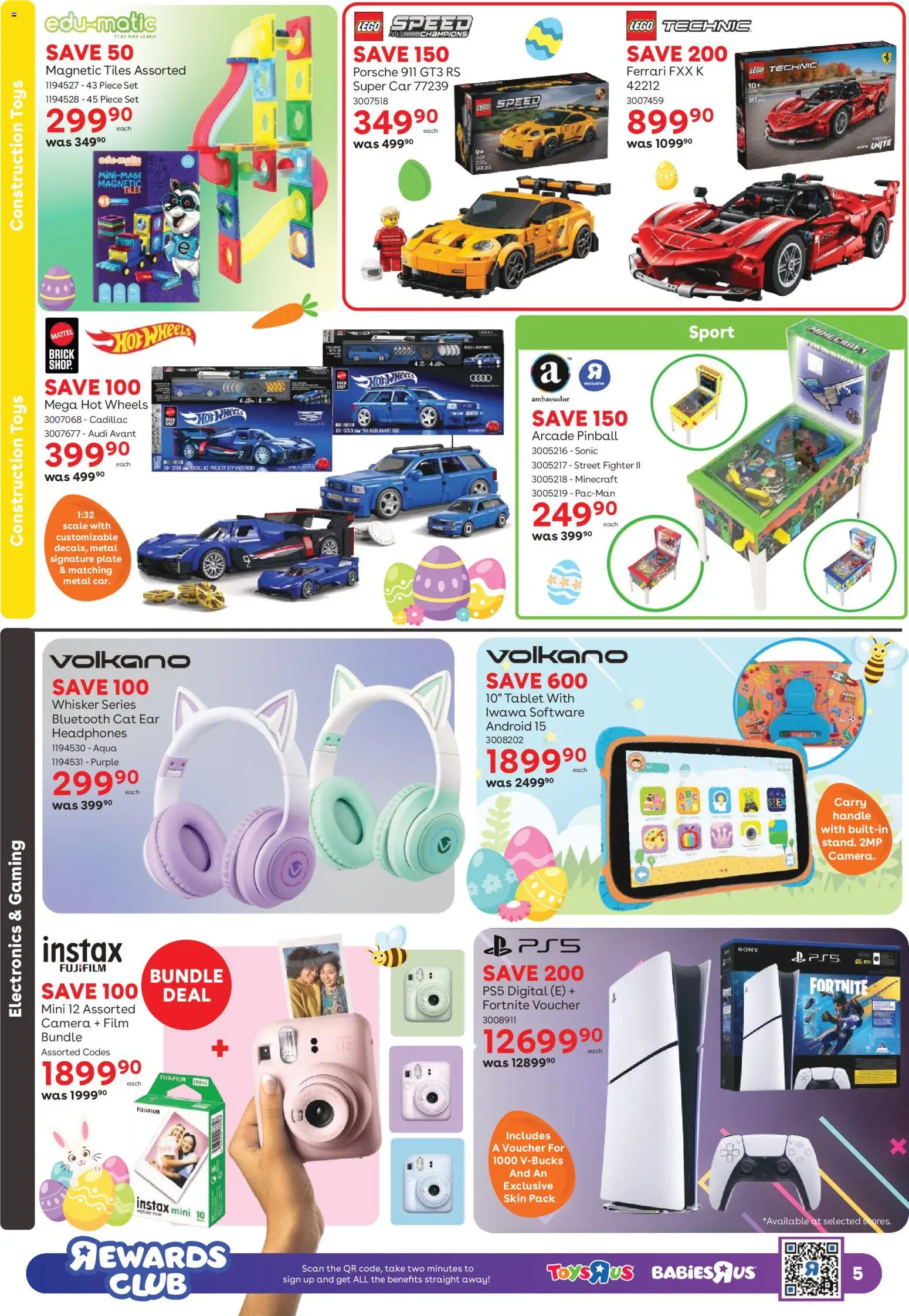 New Toys R Us catalogue – valid from 25.03.2026 | Page: 5 | Products: Tablet, PC, Headphones, Agua mineral