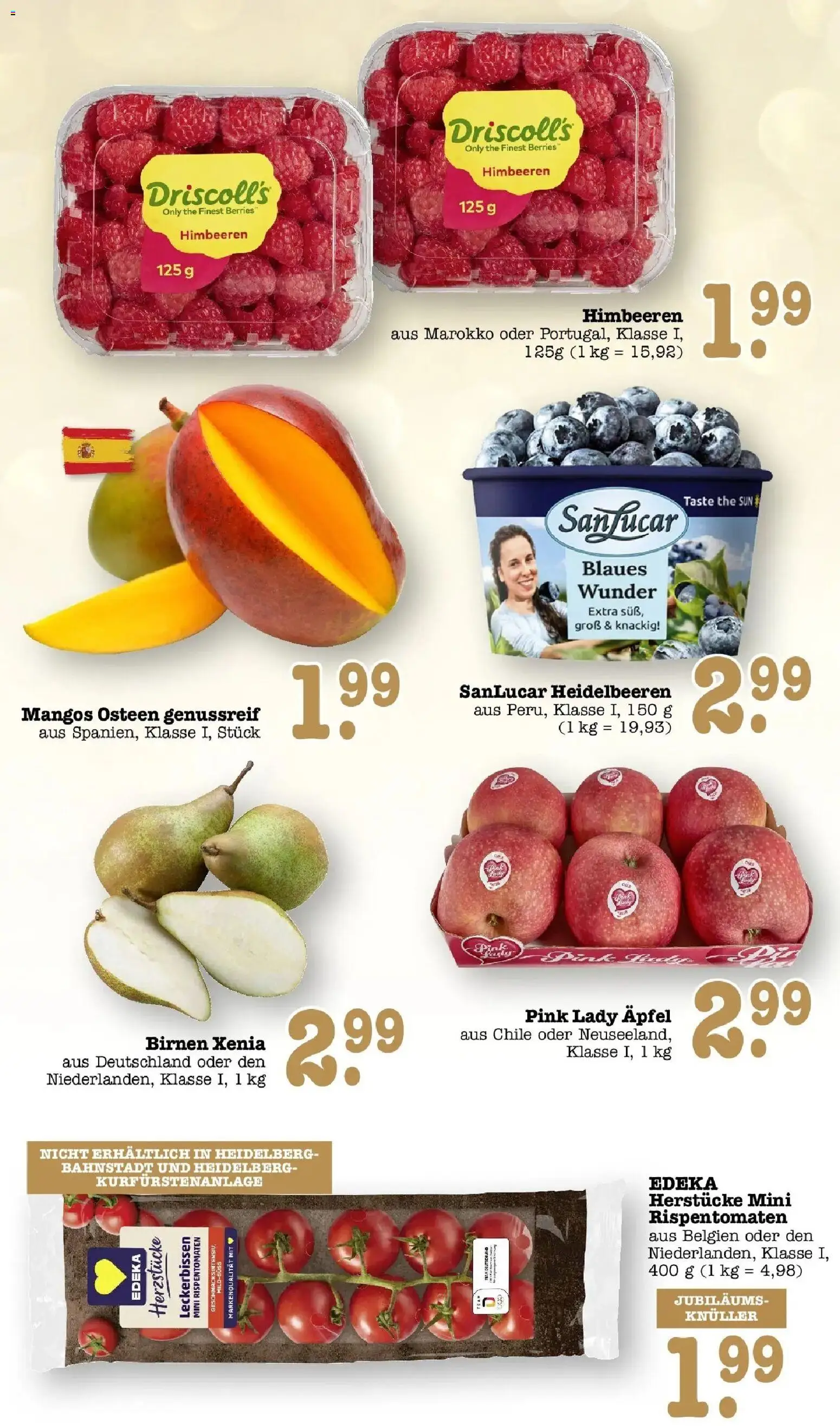 Edeka Prospekt Heidelberg (ab 28.09.2026) » Angebote Online | Seite: 22 | Produkte: Himbeeren, Äpfel, Heidelbeeren