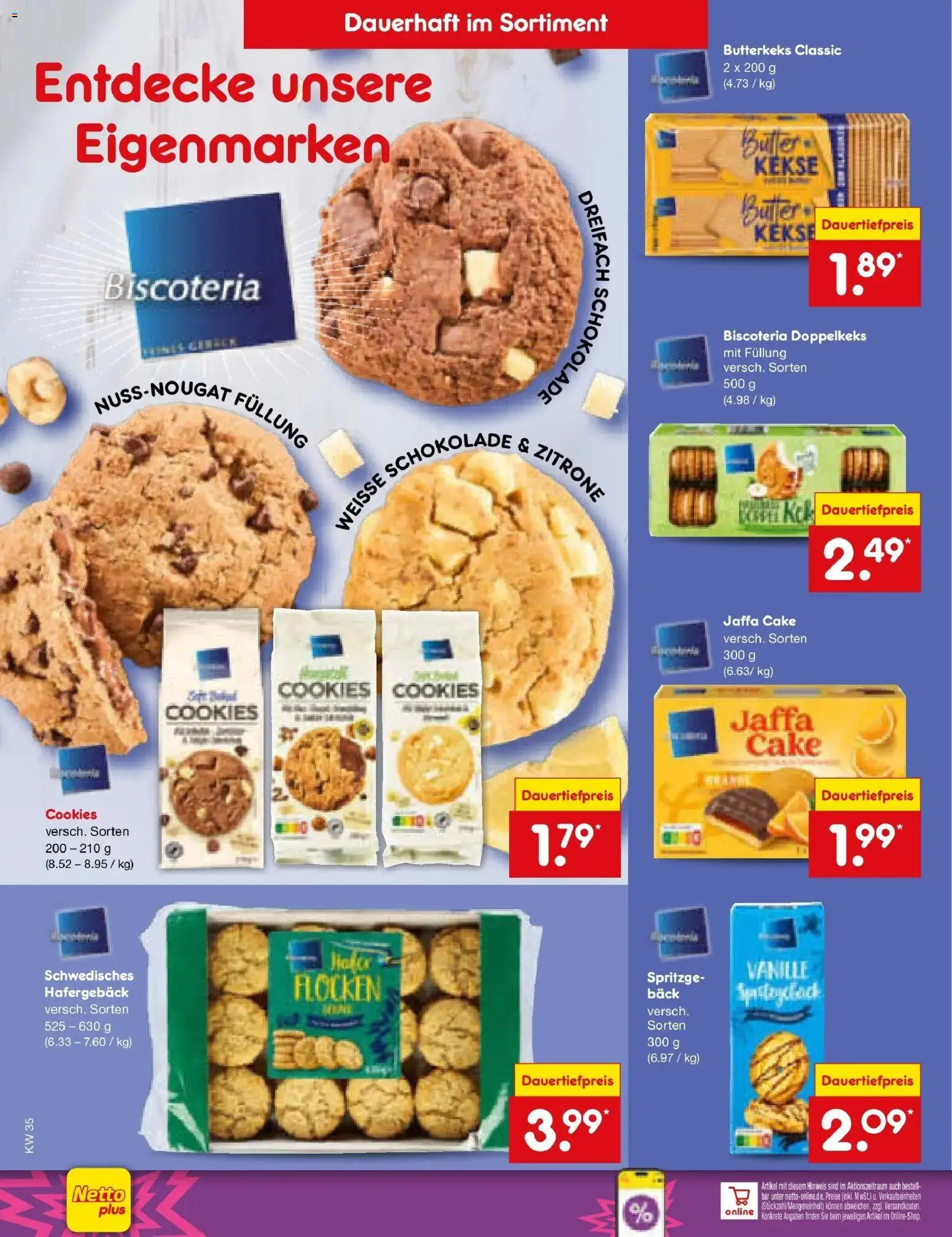 Netto Marken-Discount Prospekt Thiendorf – gültig ab 24.08.2026 | Seite: 32 | Produkte: Schokolade, Vanille, Kekse, Flocken