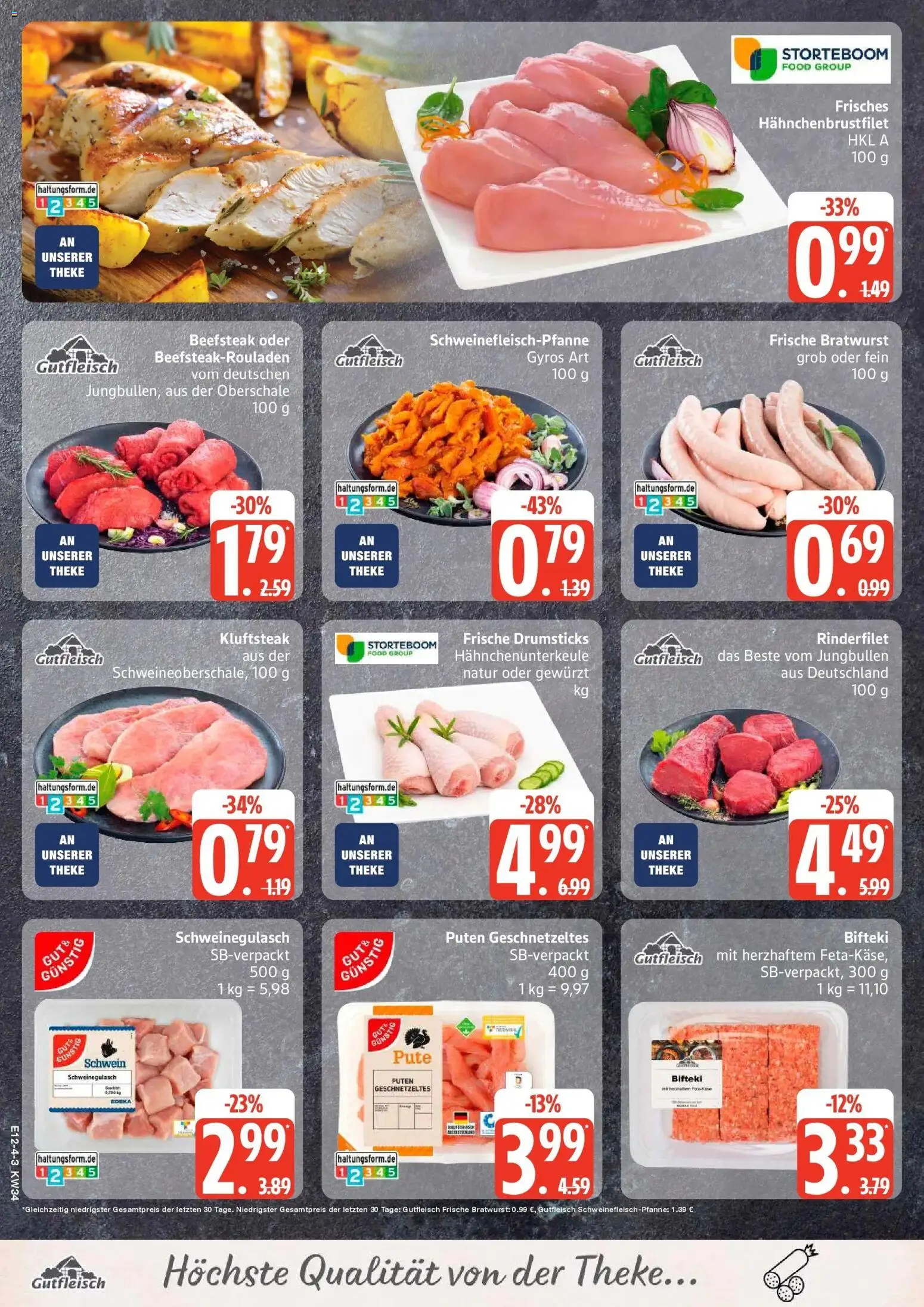 Edeka Prospekt Ammersbek (ab 17.08.2026) » Angebote Online | Seite: 4 | Produkte: Pute, Rinderfilet, Bratwurst, Gyros