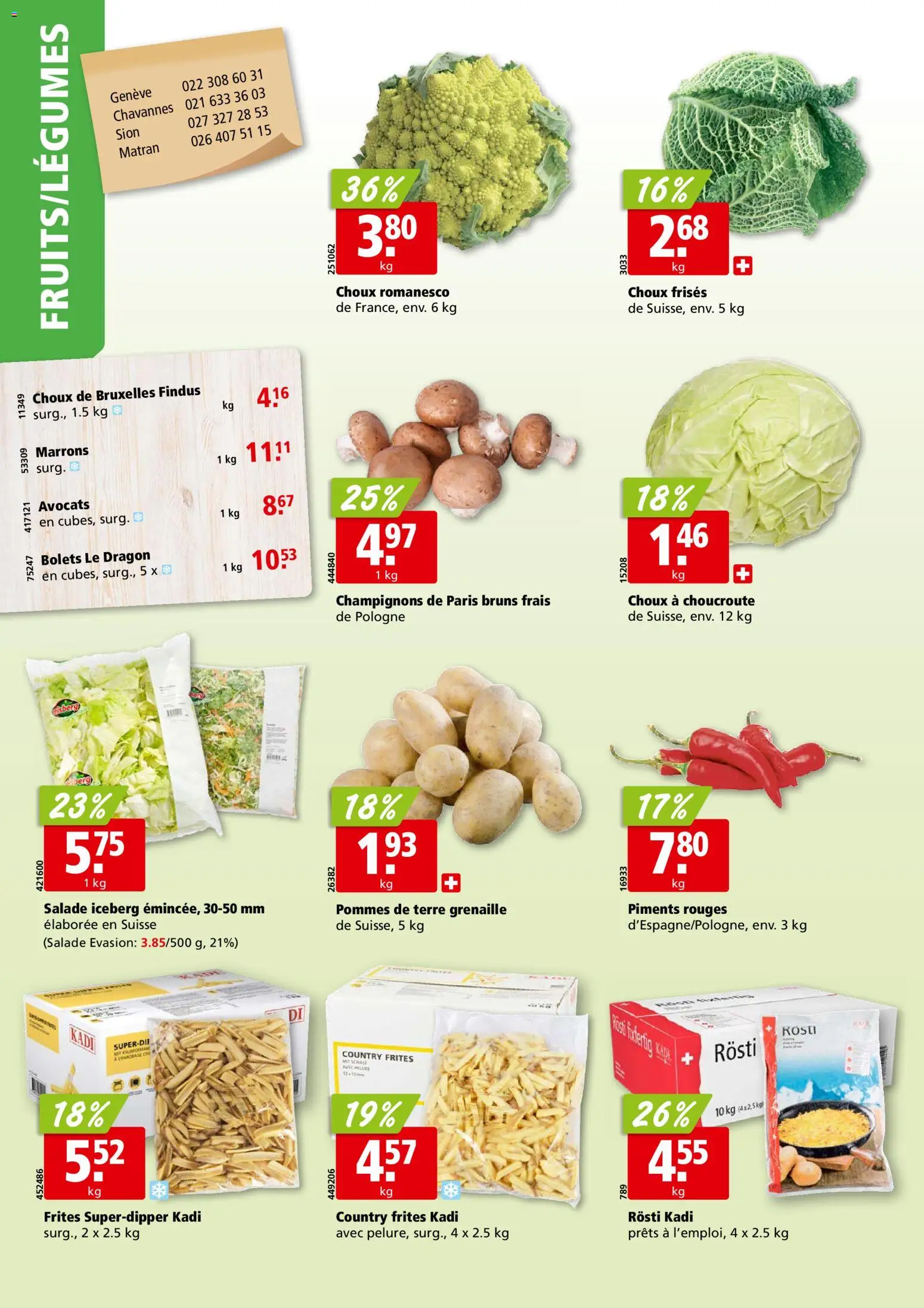 Aligro aktionen Chavannes, Matran, Genève, Sion – gültig ab 21.09.2026 | Seite: 2 | Produkte: Champignons