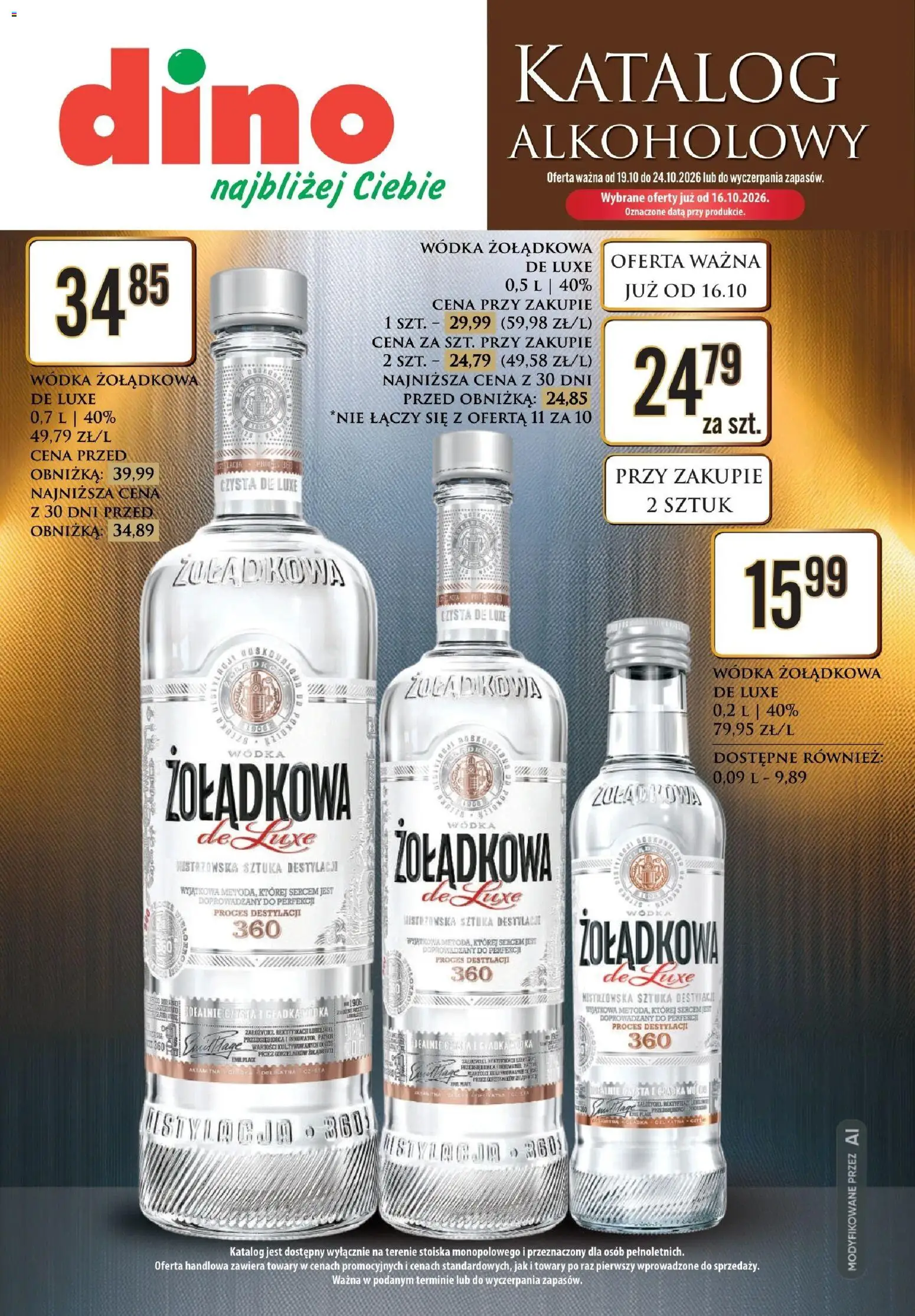 Dino gazetka - Katalog alkoholowy od 19.10.2026 | Strona: 1 | Produkty: Wódka