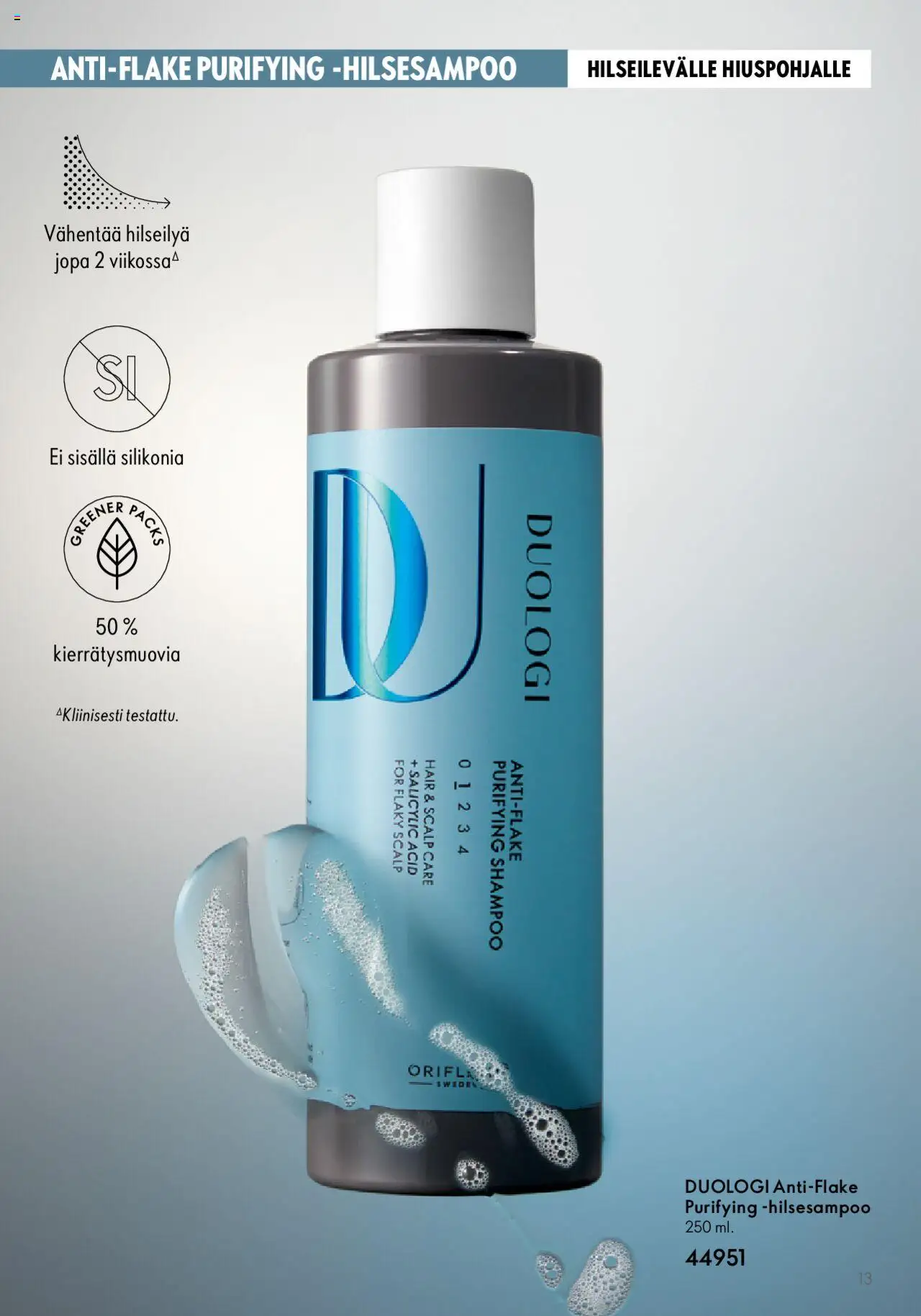 Oriflame Duologi – voimassa 28.08.2023 alkaen | Sivu: 13 | Tuotteet: Shampoo