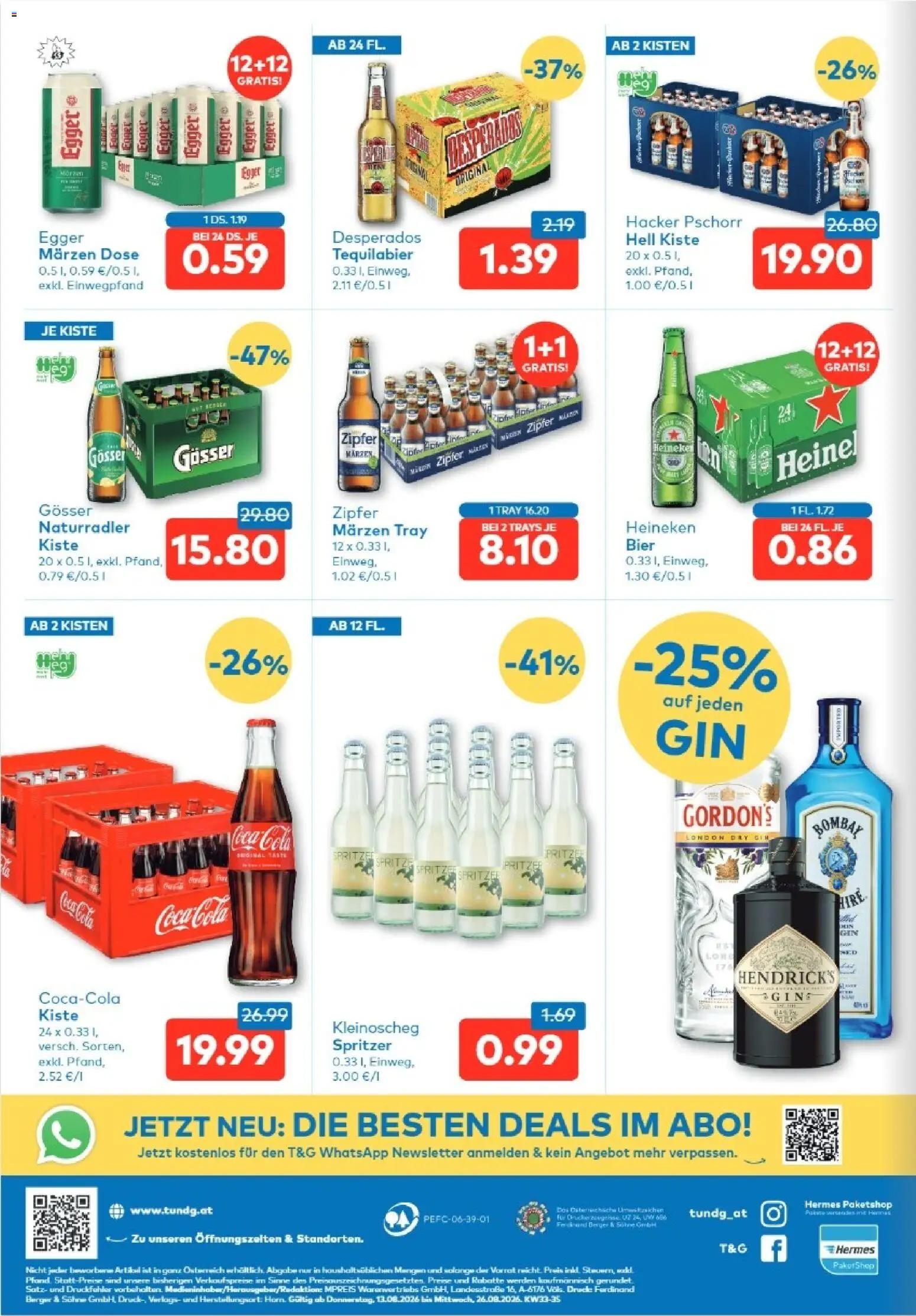 T&G Osttirol gültig ab 13.08.2026 | Seite: 8 | Produkte: Bier