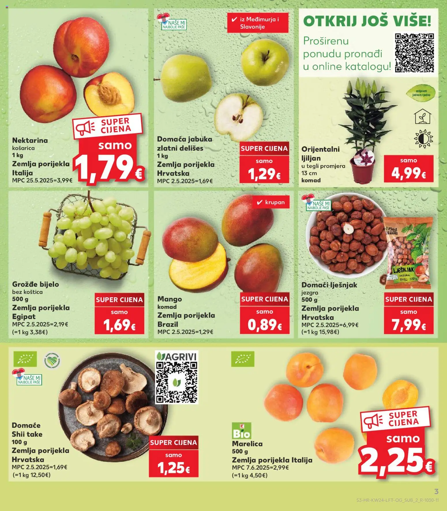 Kaufland HR akciós ujság - amely érvényes a következő dátumtól: 10.06.2026 | Oldal: 3 | Termékek: Mangó