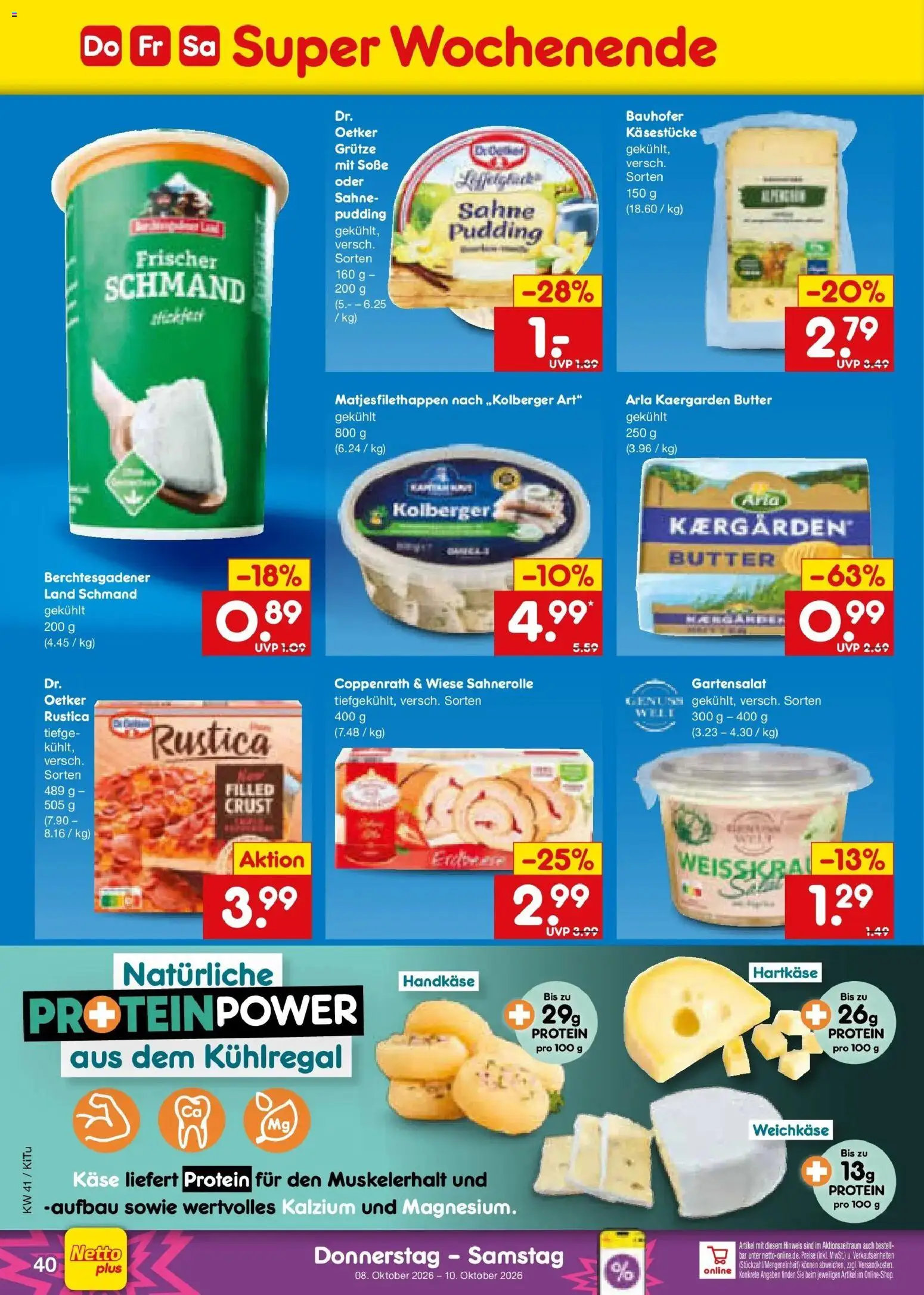 Netto Marken-Discount Prospekt Nürnberg – gültig ab 05.10.2026 | Seite: 52 | Produkte: Butter, Käse, Pudding, Sahne