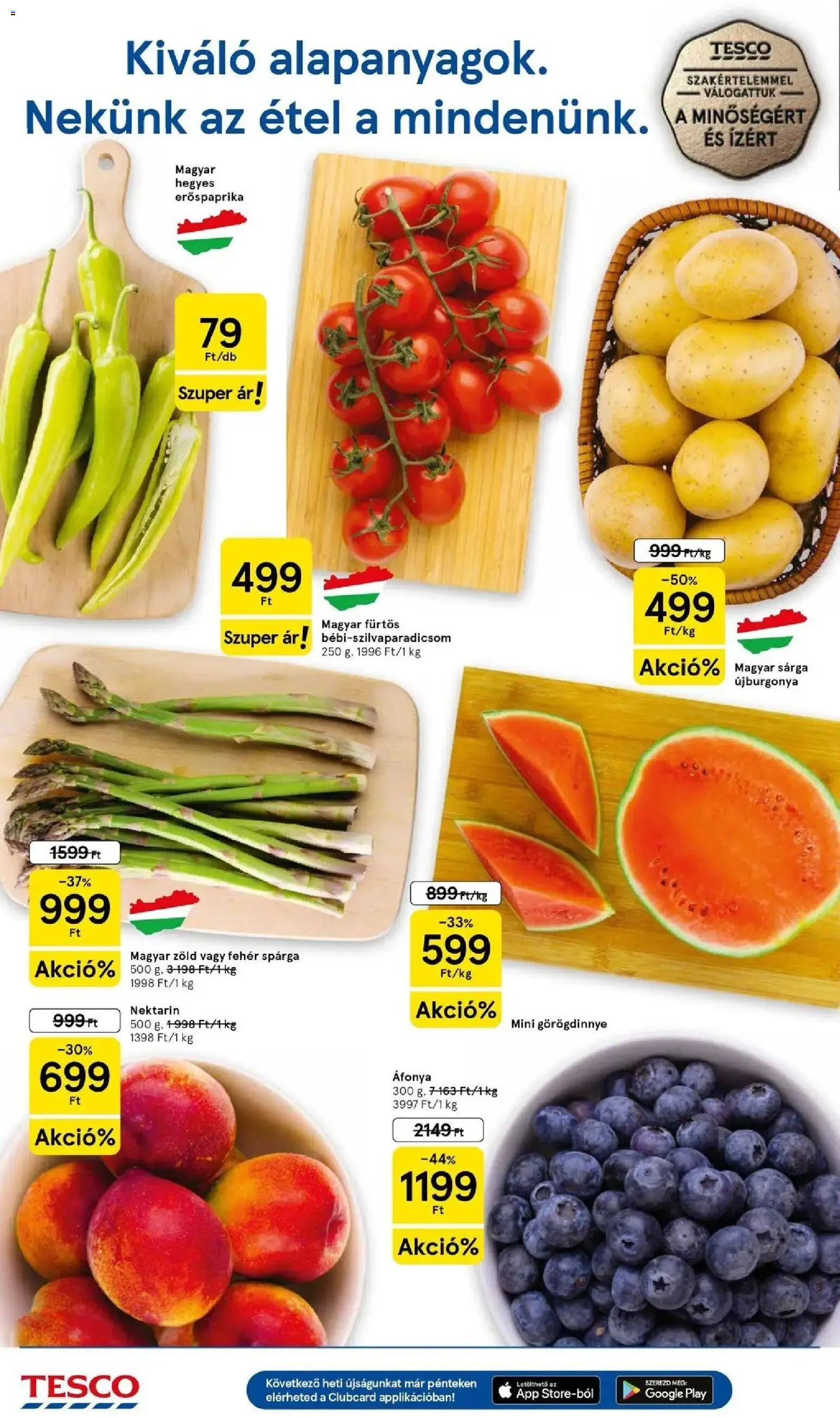 Tesco akciós ujság - amely érvényes a következő dátumtól: 28.05.2026 | Oldal: 2 | Termékek: Nektarin, Görögdinnye, Áfonya